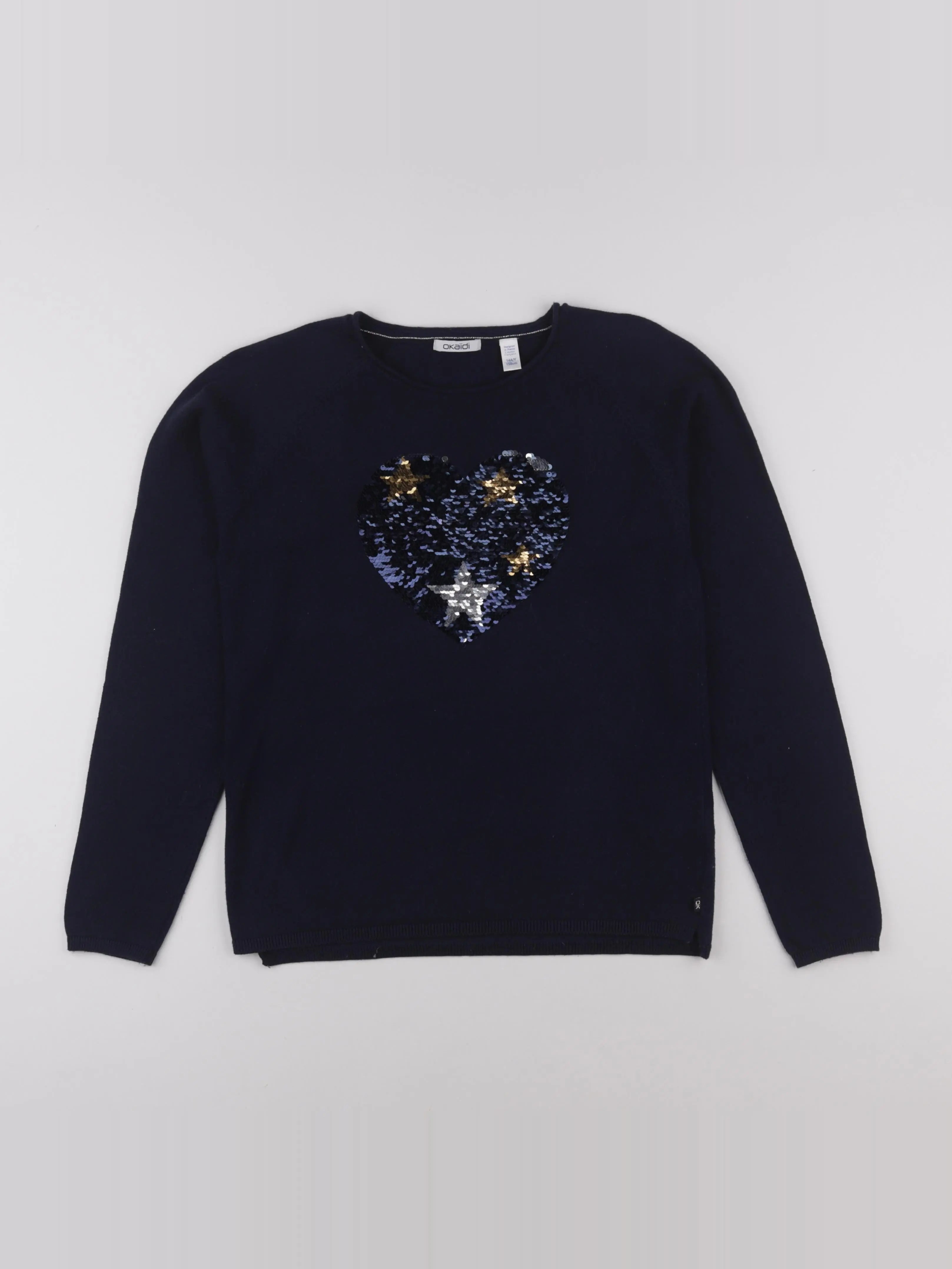 Okaidi - pull bleu - 14 ans