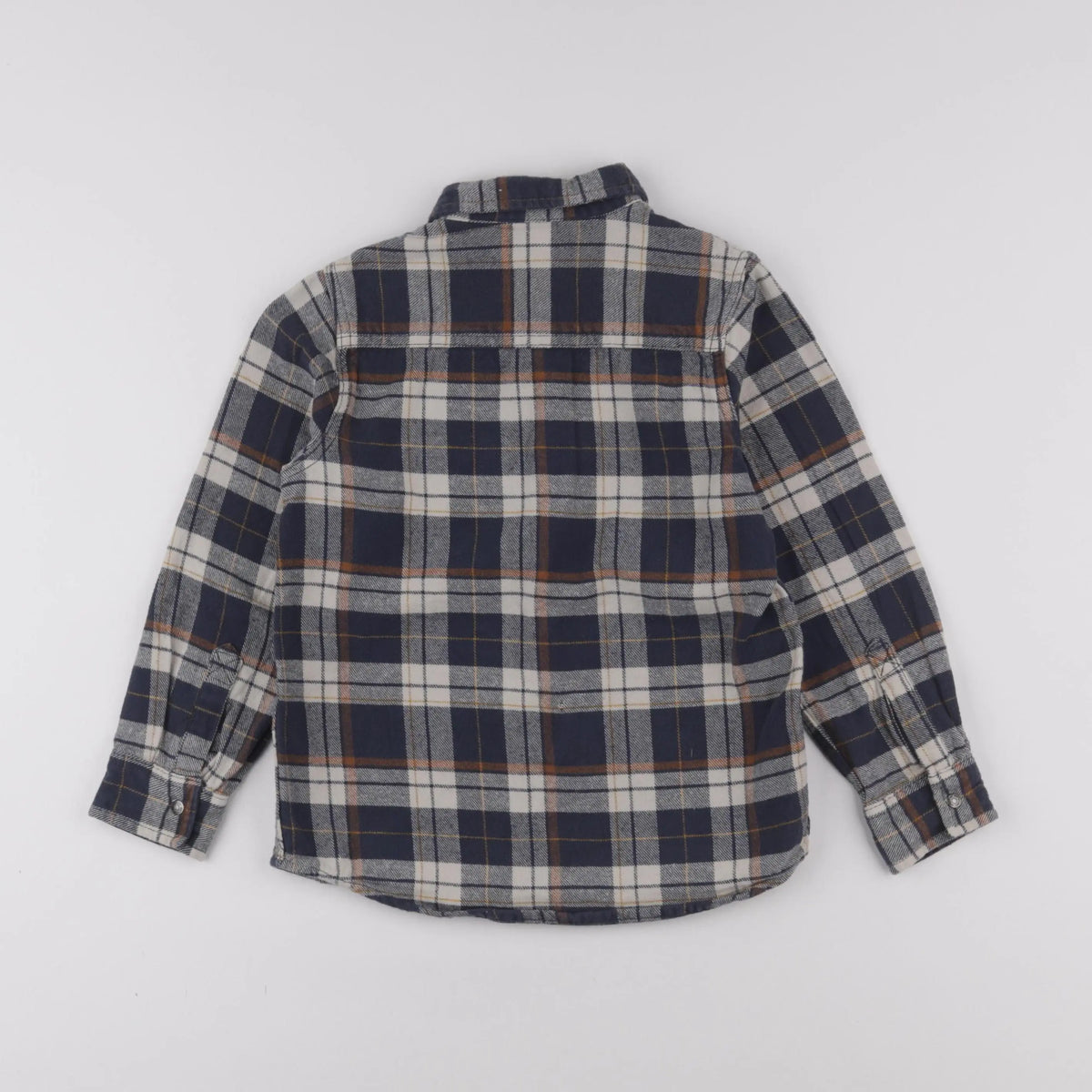 Vertbaudet - chemise bleu, beige - 8 ans