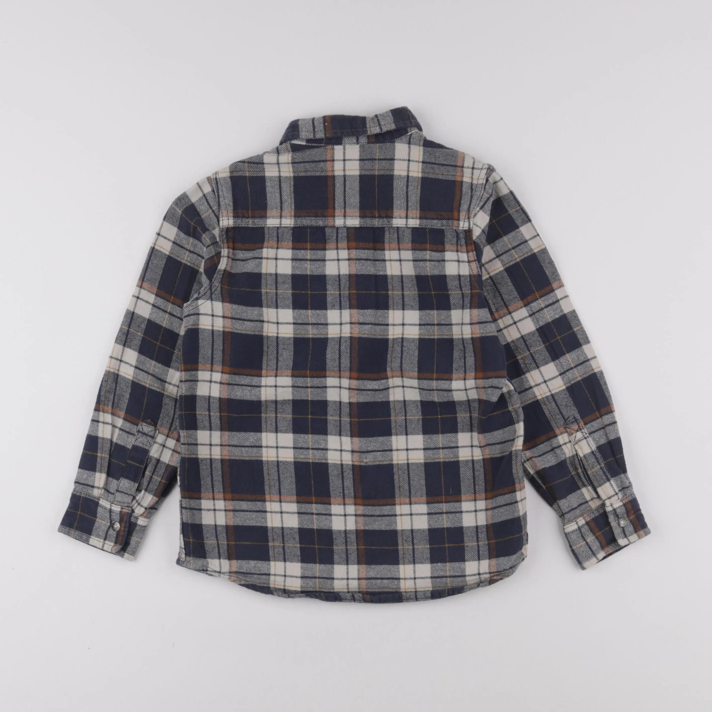 Vertbaudet - chemise bleu, beige - 8 ans