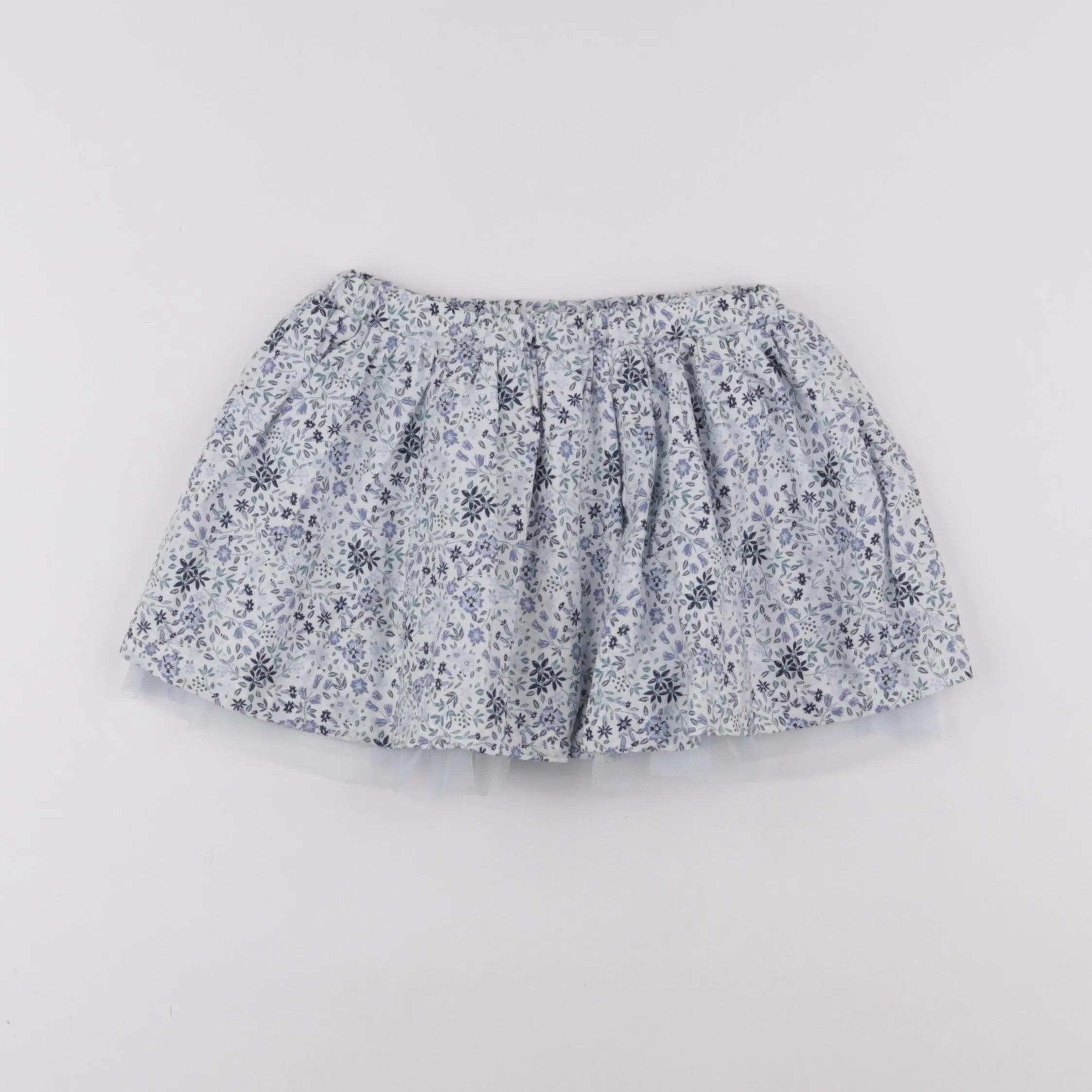Vertbaudet - jupe blanc, bleu - 3 ans