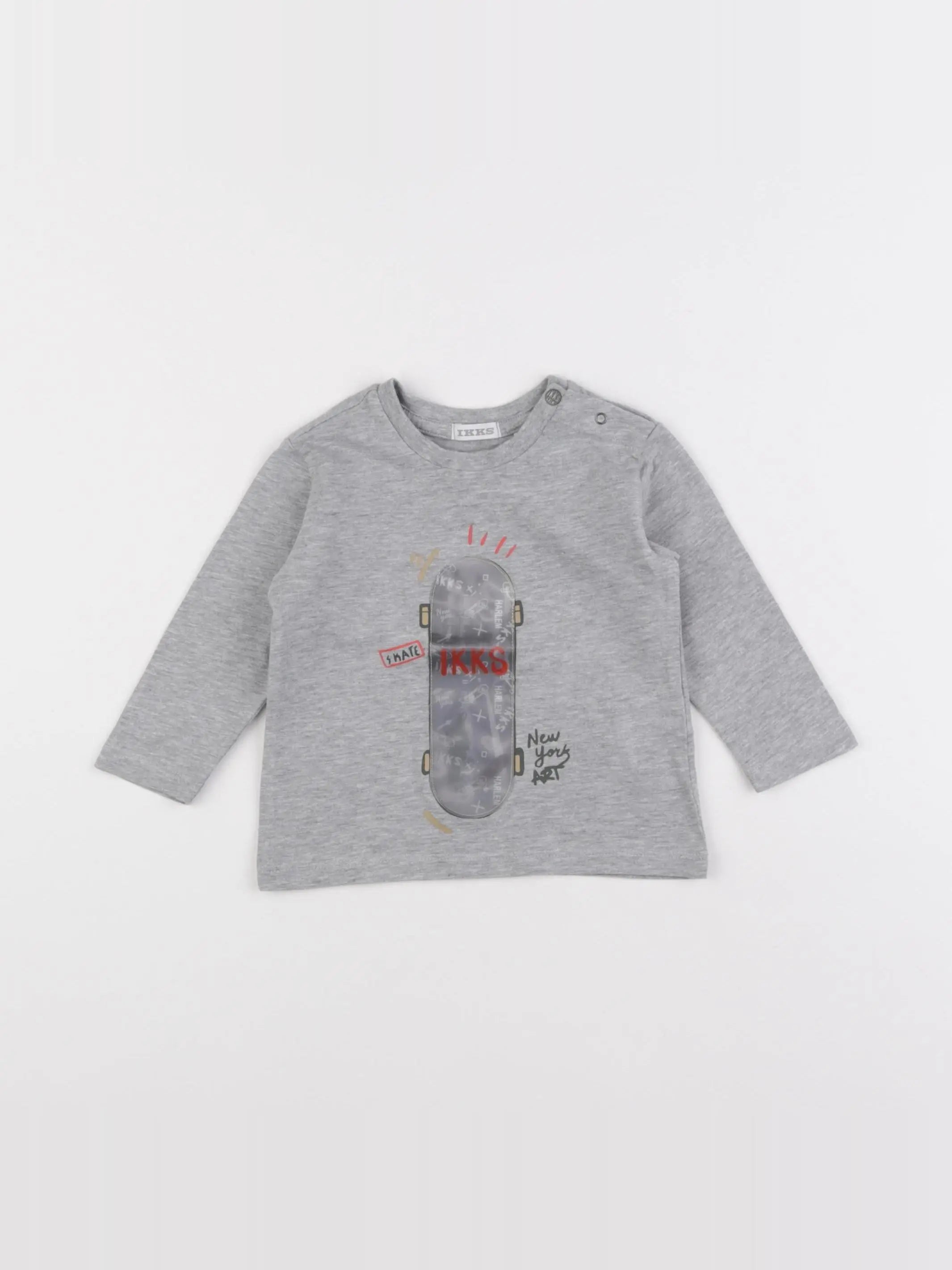 IKKS - tee-shirt gris - 6 mois
