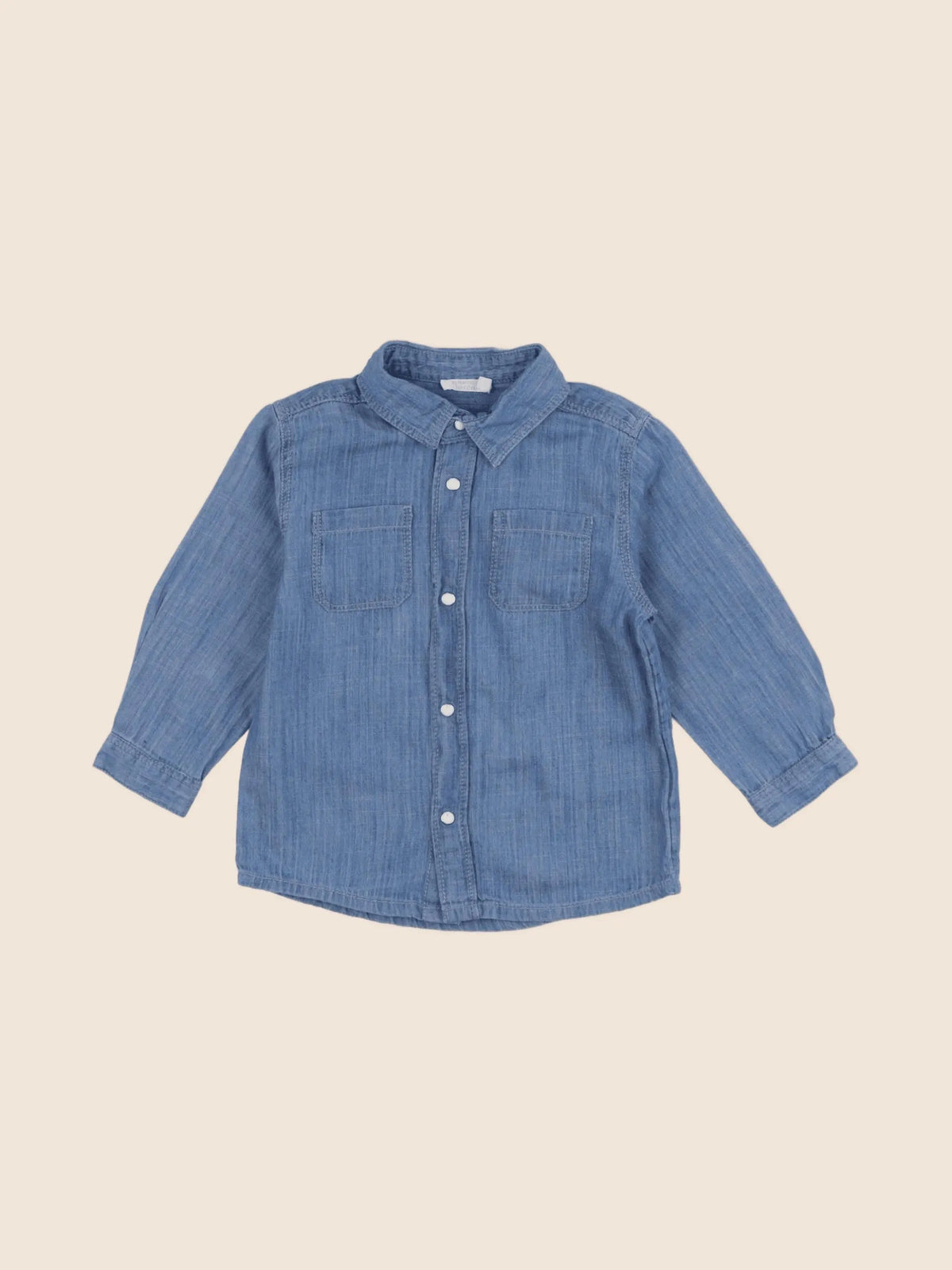 Boutchou - chemise bleu - 18 mois