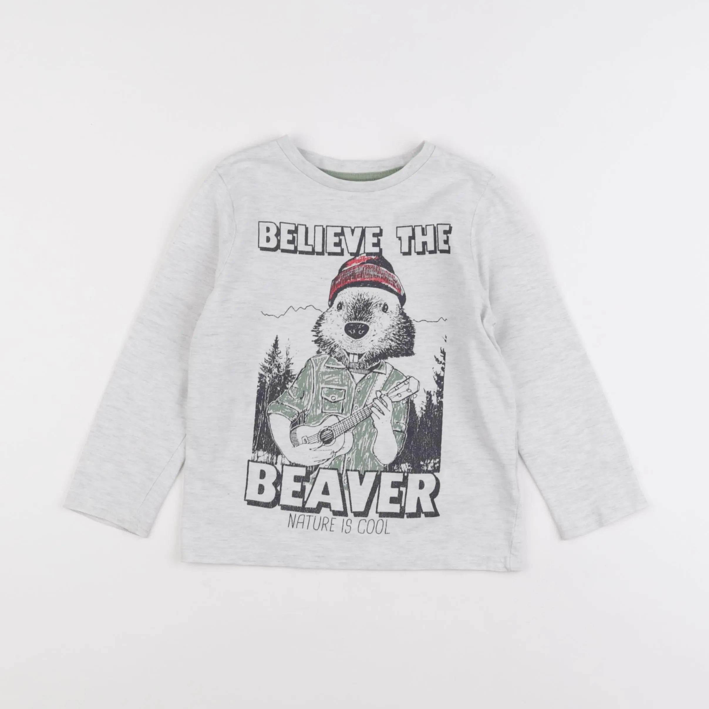 Vertbaudet - tee-shirt gris - 5 ans