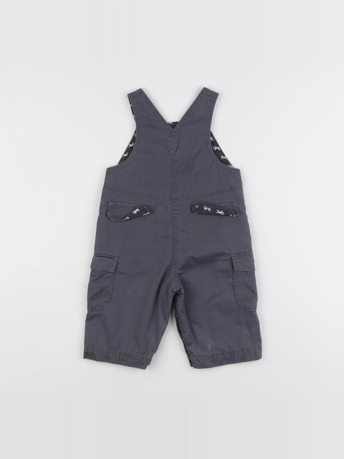 Natalys - salopette gris - 6 mois
