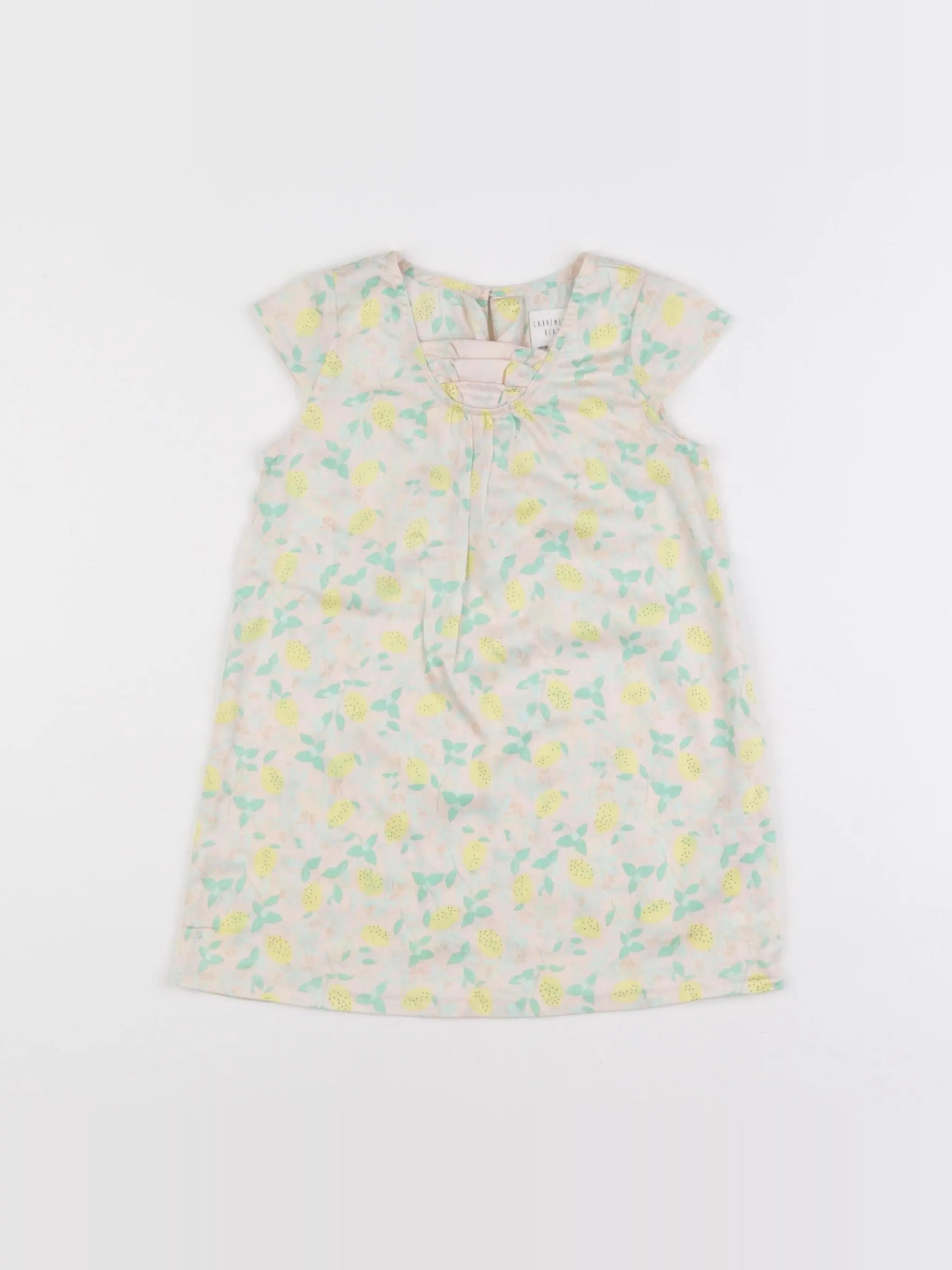 Carrément Beau - robe jaune, rose - 18 mois