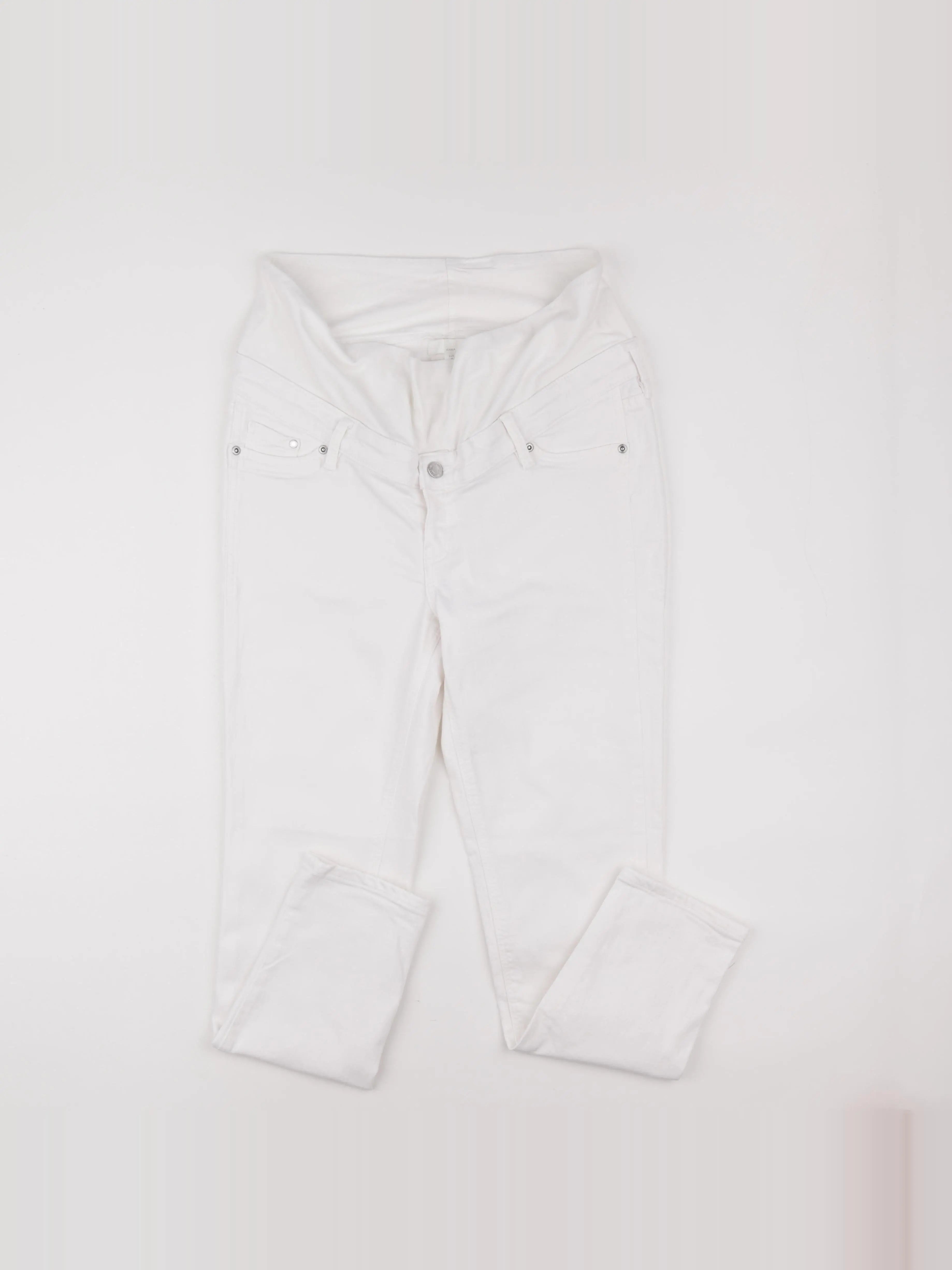 H&M - jean grossesse blanc - 40 à 42