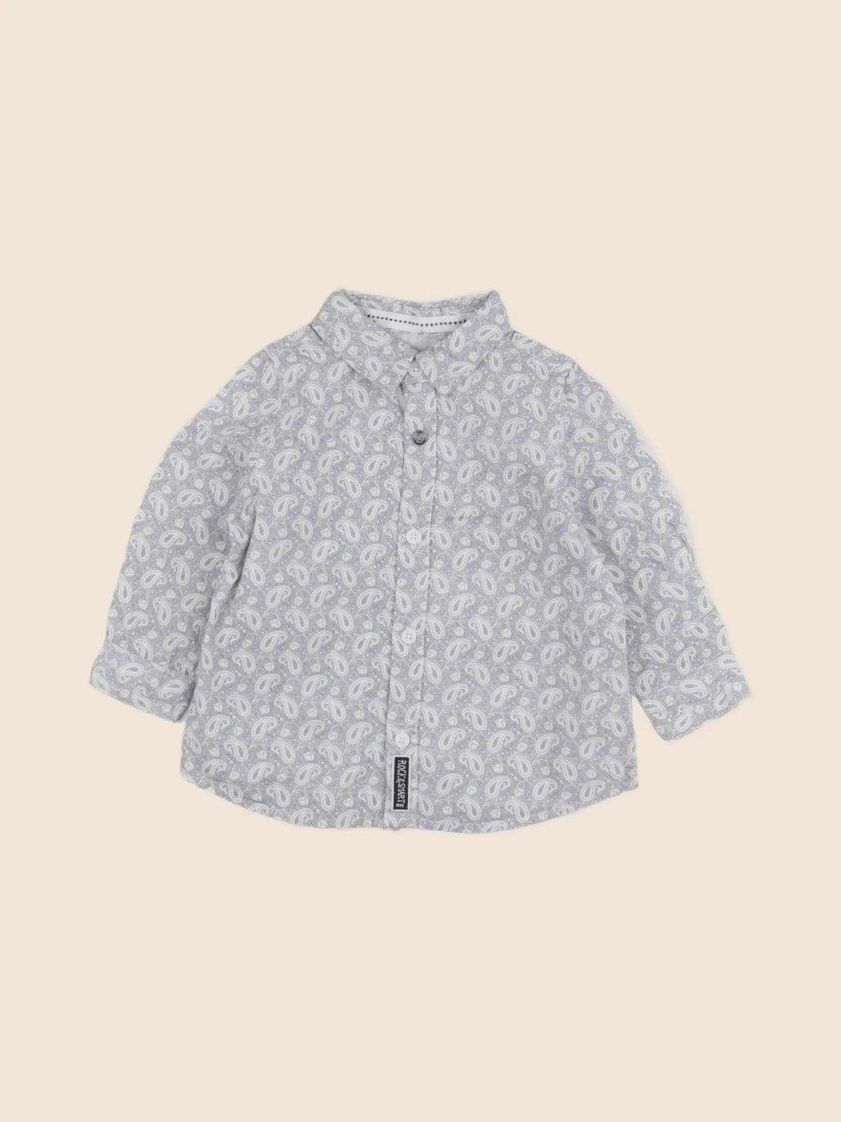 IKKS - chemise gris, bleu - 12 mois