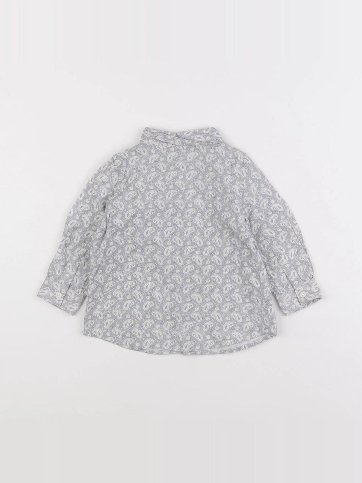 IKKS - chemise gris, bleu - 12 mois