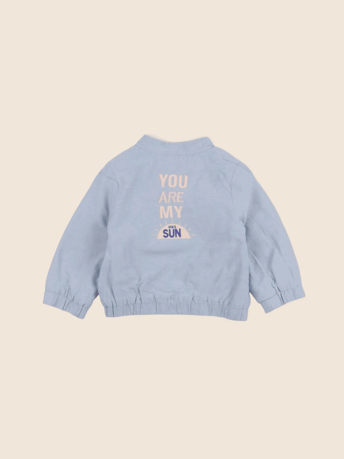 IKKS - veste réversible, imprimé au dos bleu, rose - 6 mois