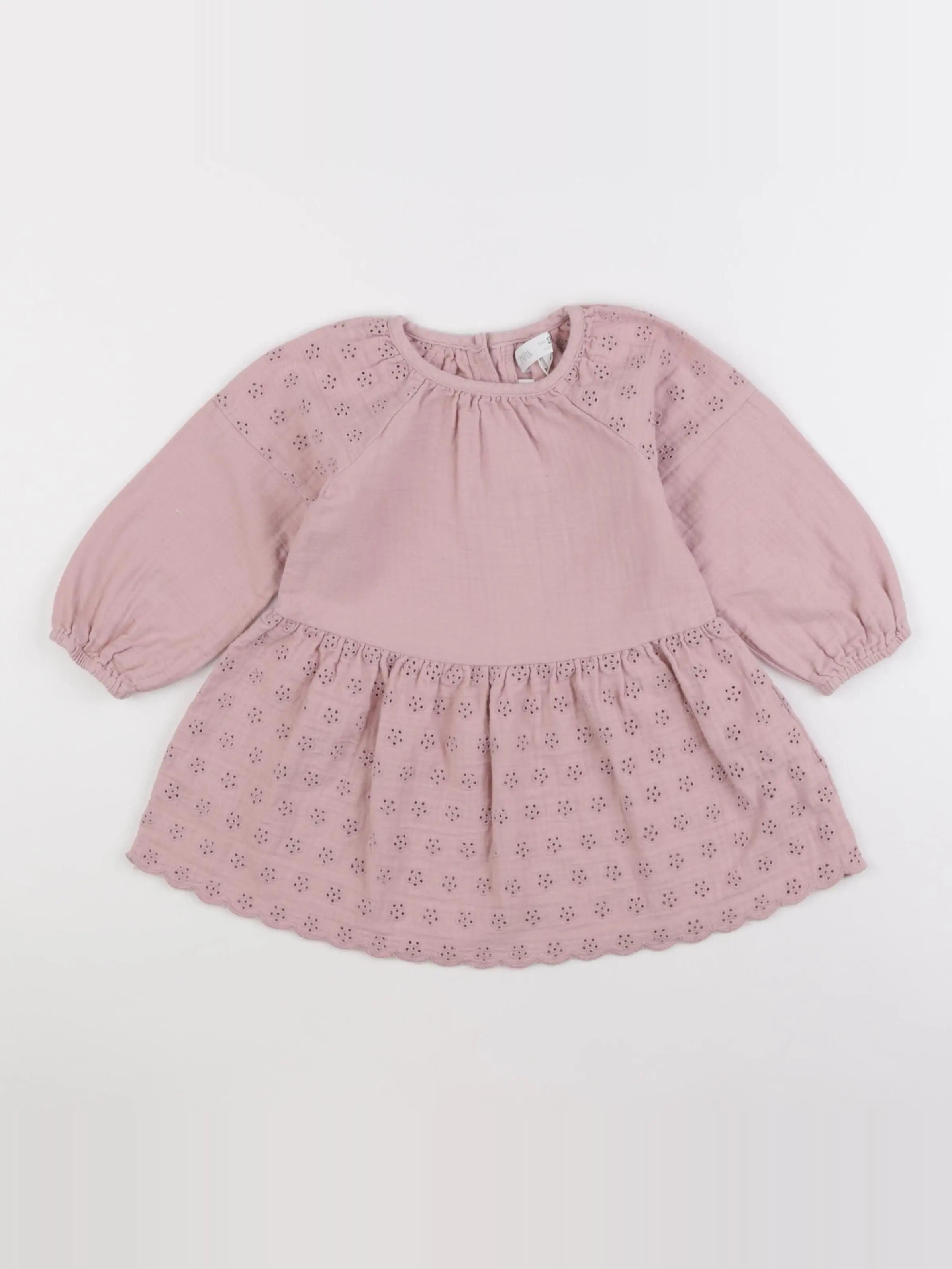 Zara - robe rose - 12/18 mois