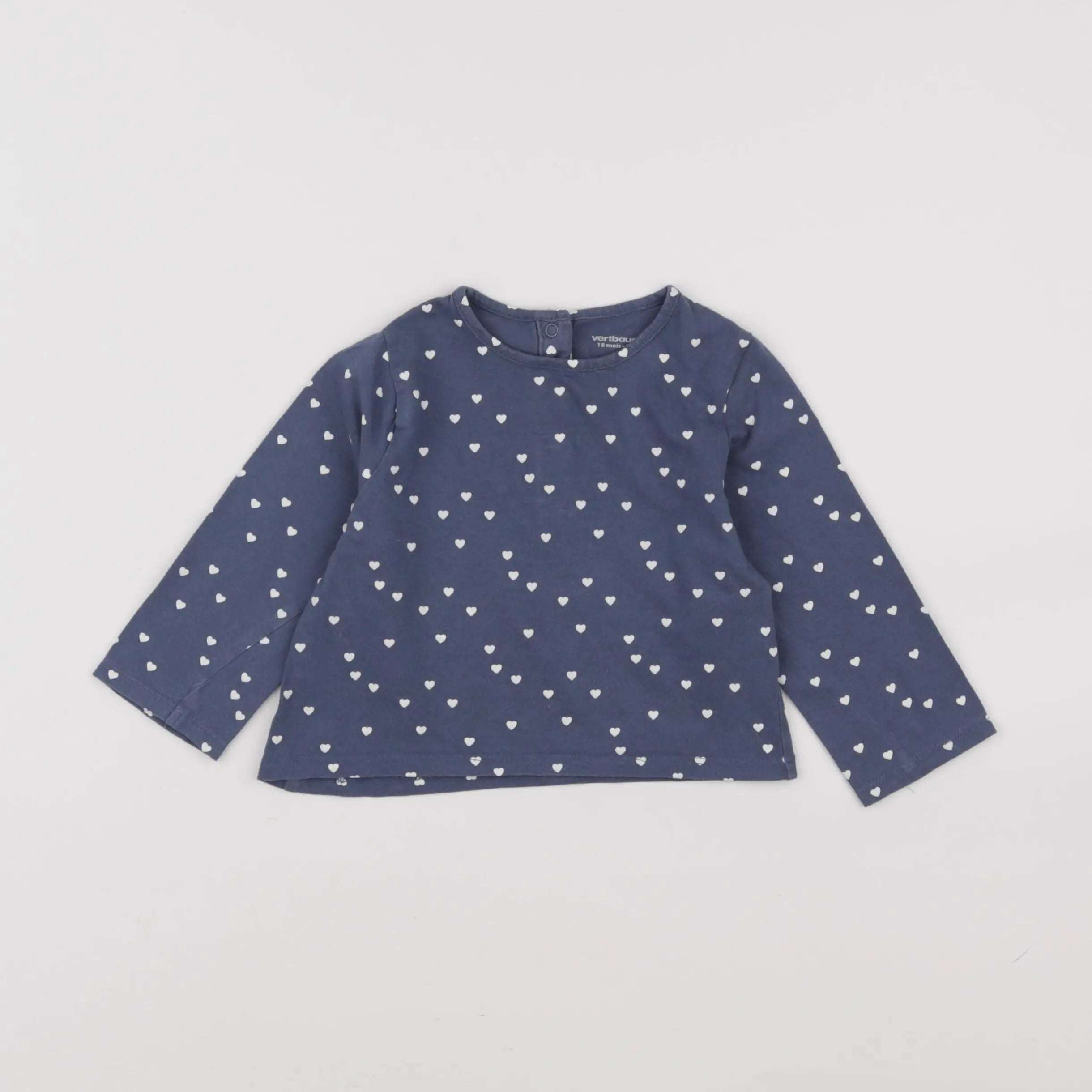 Vertbaudet - tee-shirt bleu - 18 mois