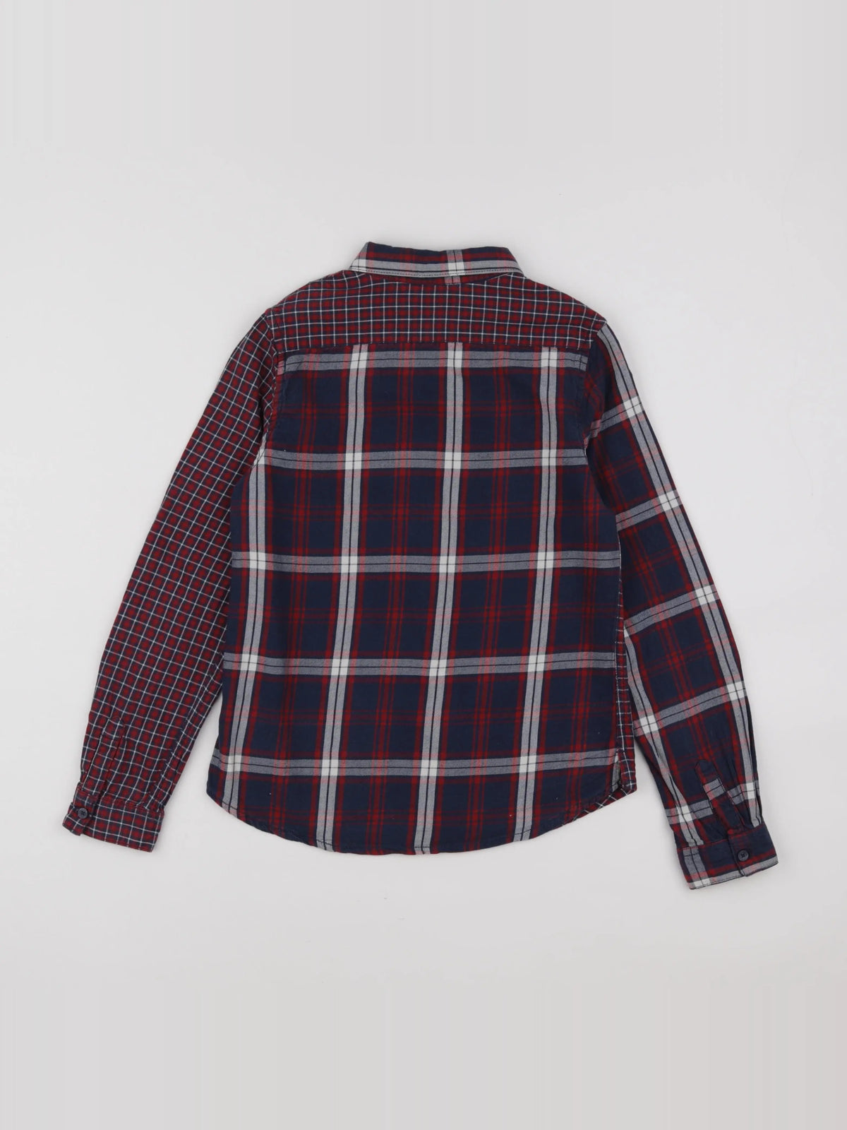 IKKS - chemise bleu, rouge - 10 ans
