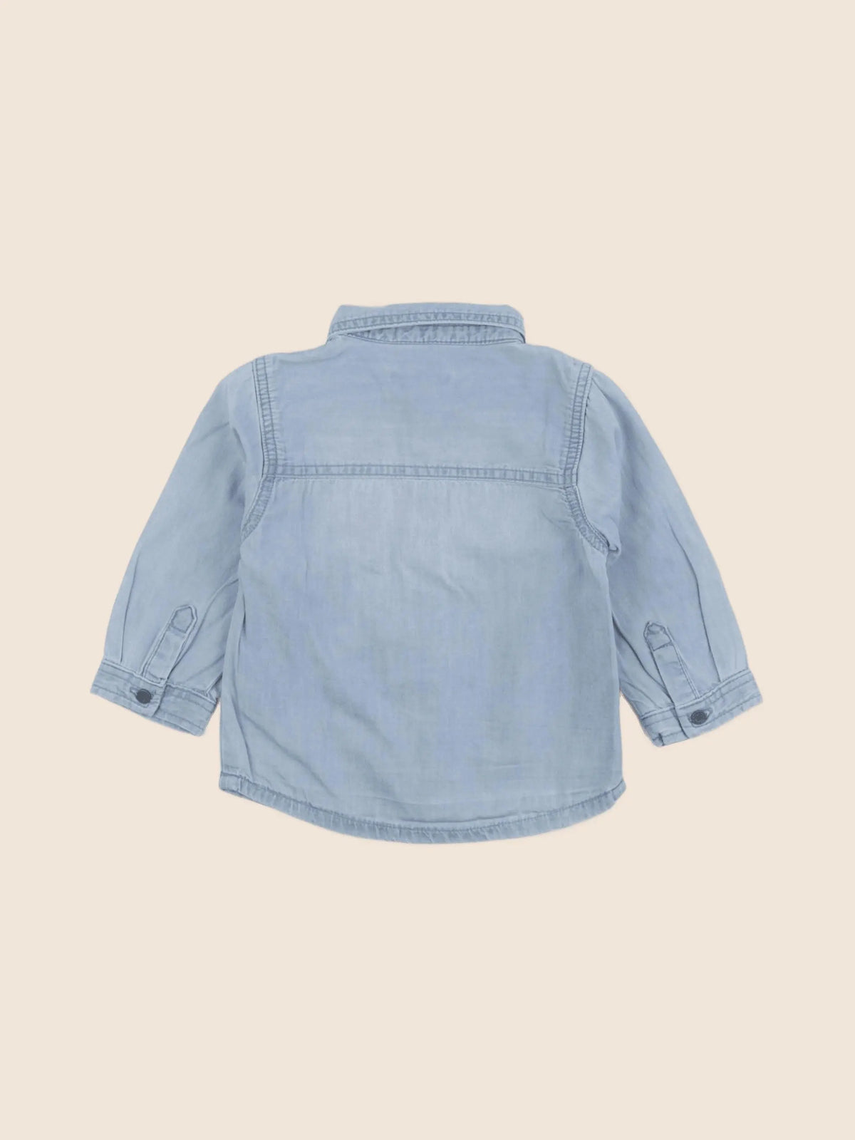 Vertbaudet - chemise bleu - 12 mois