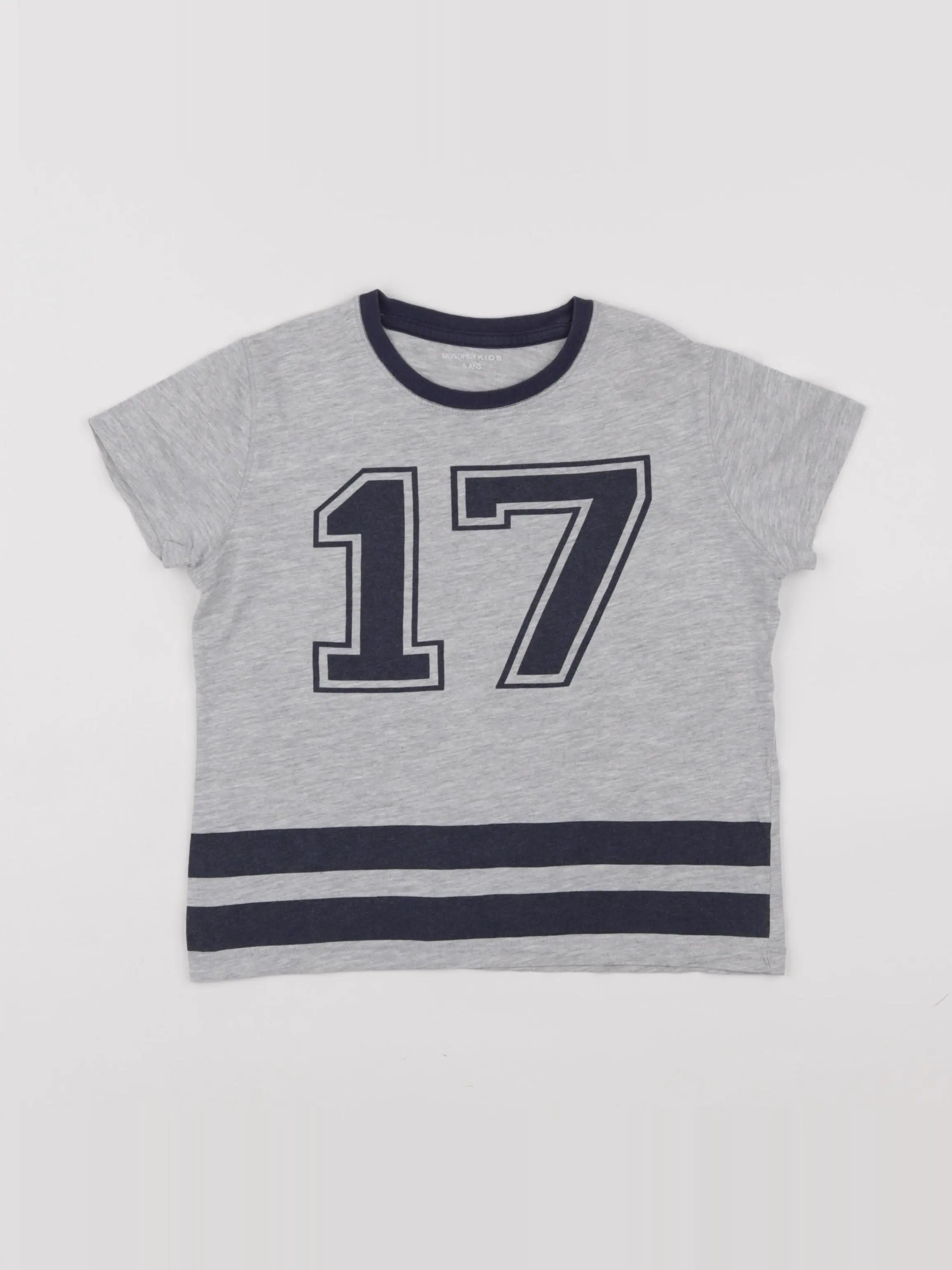 Monoprix - tee-shirt gris - 8 ans