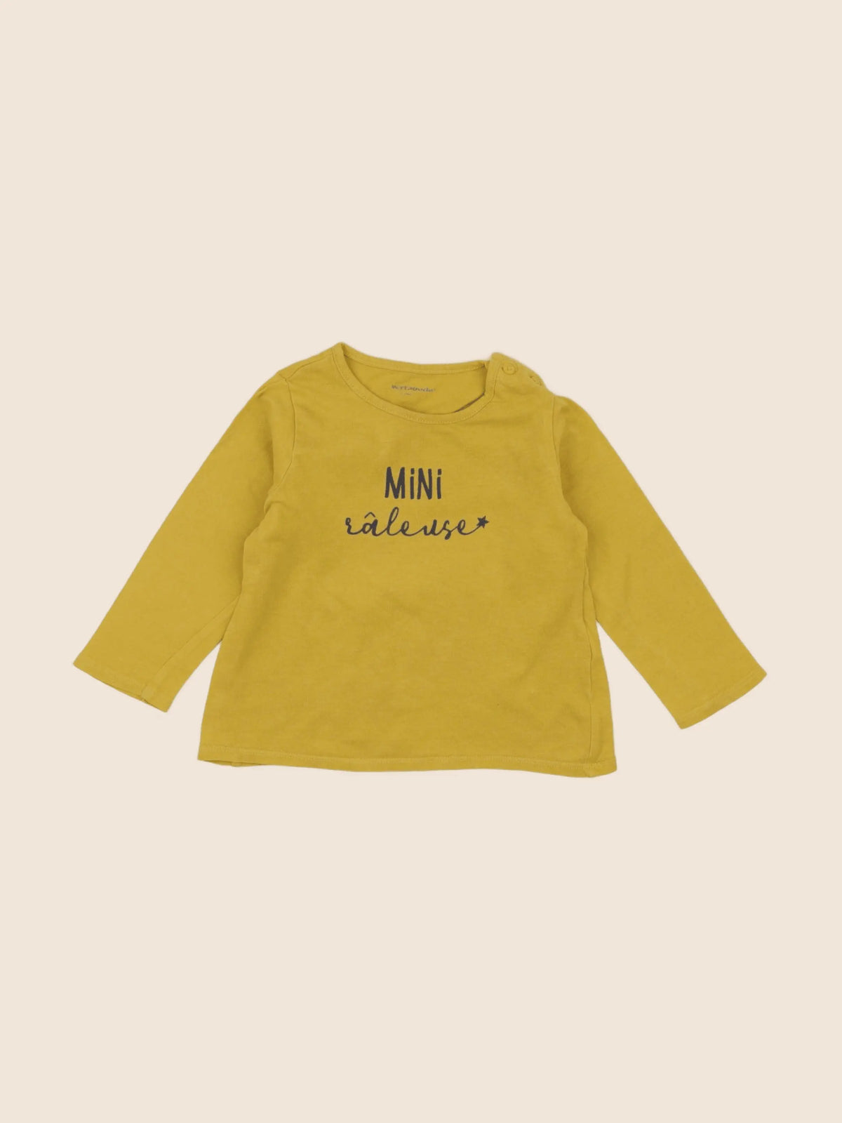 Vertbaudet - tee-shirt jaune - 12 mois