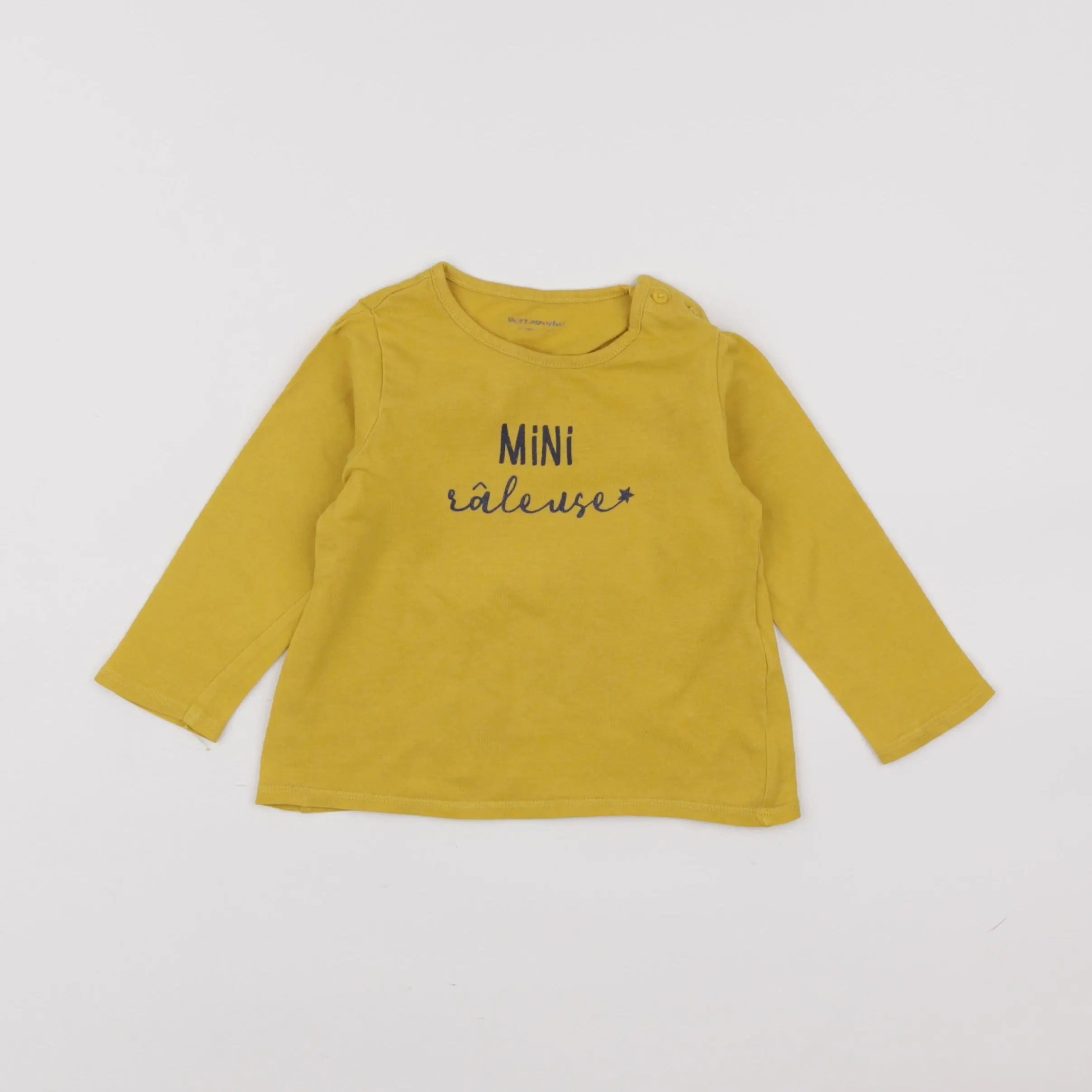 Vertbaudet - tee-shirt jaune - 12 mois