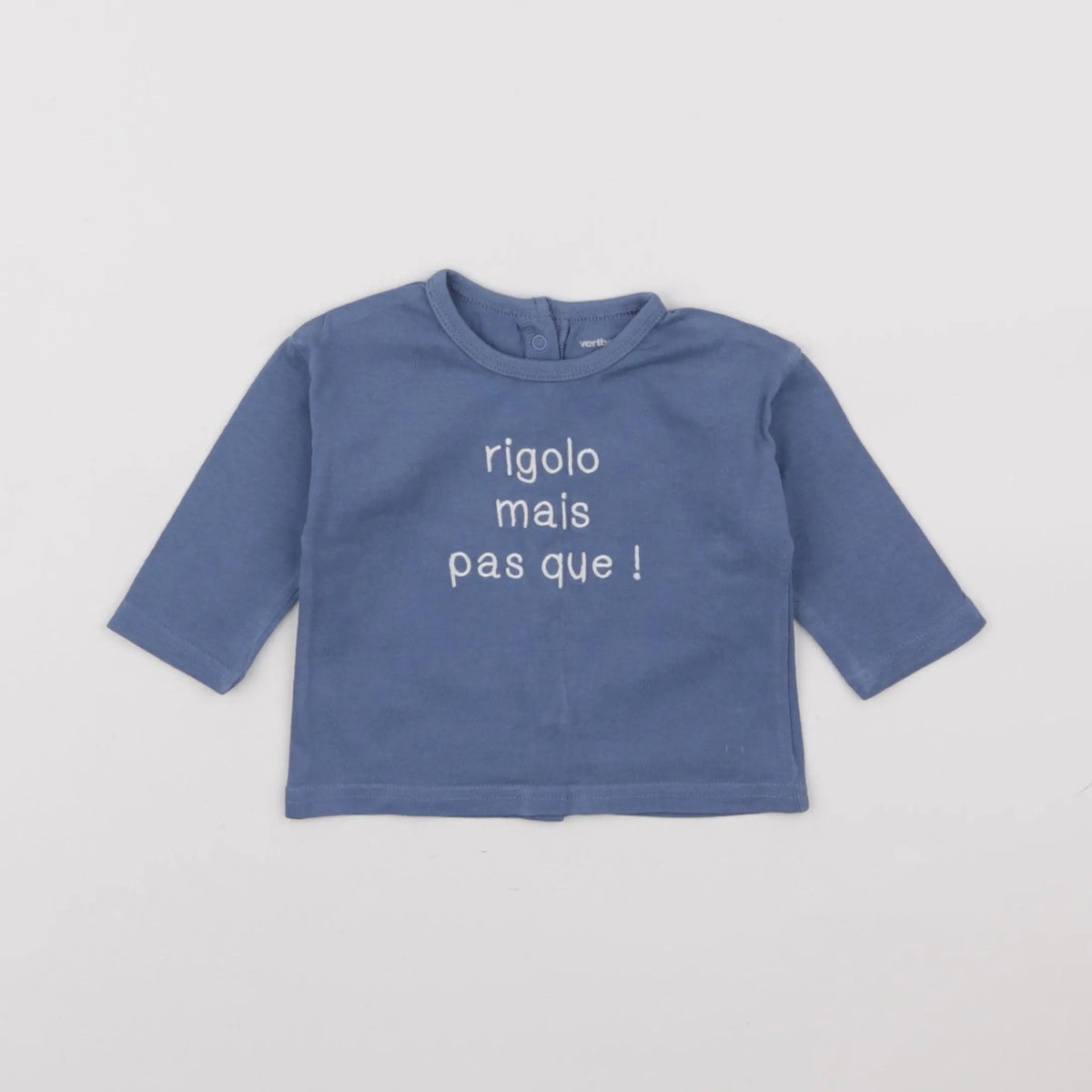 Vertbaudet - tee-shirt bleu - 3 mois