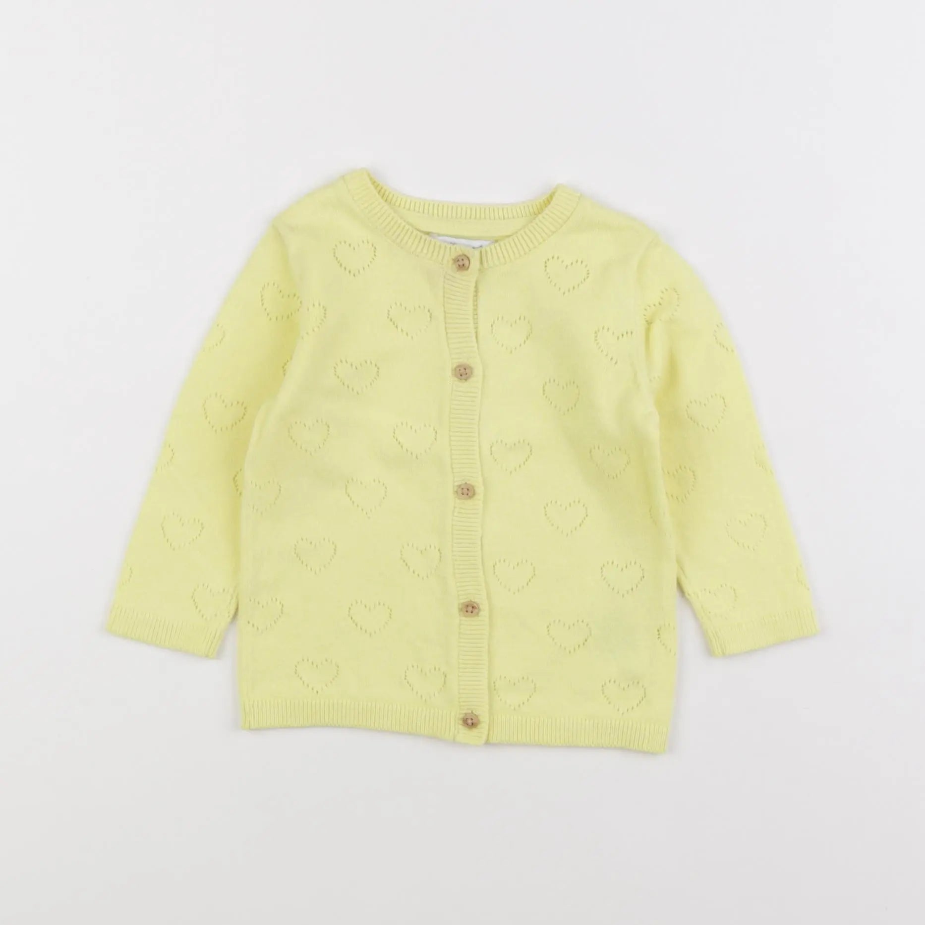 Vertbaudet - gilet jaune - 9 mois