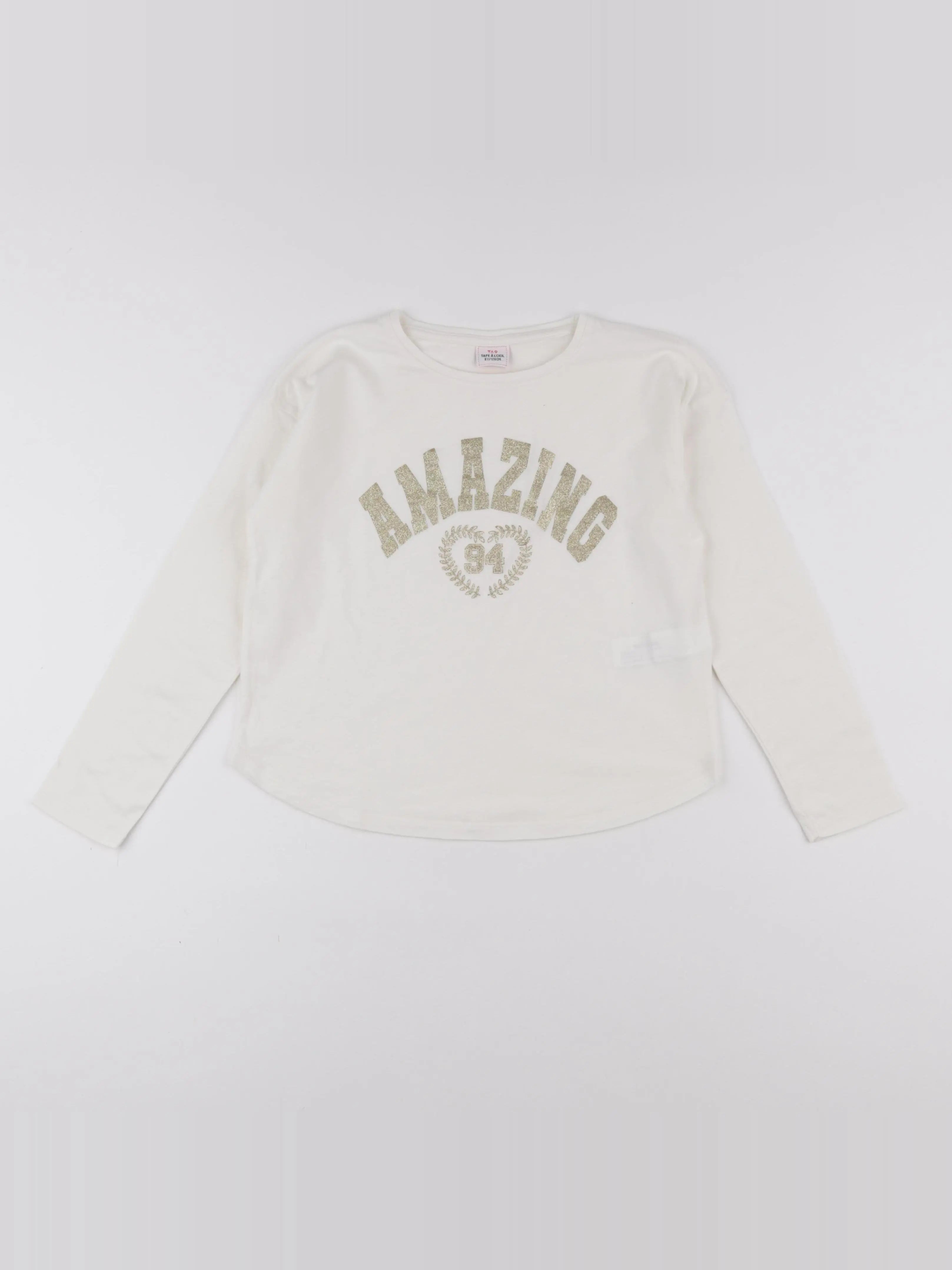 Tape à l'oeil - tee-shirt blanc, or - 8 ans