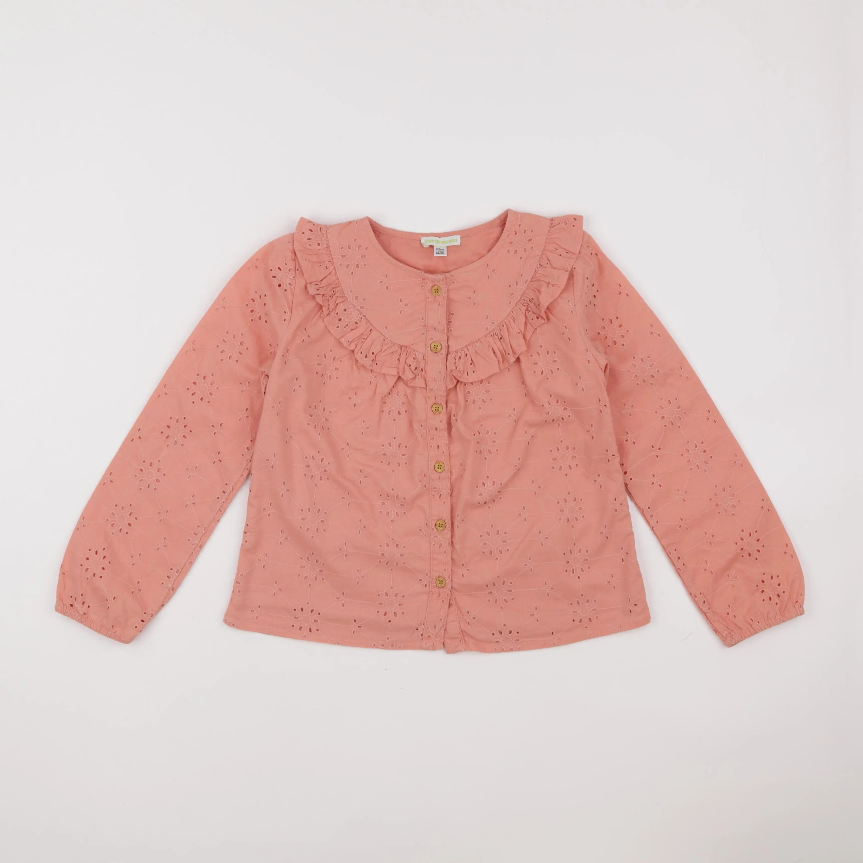Vertbaudet - chemise rose - 8 ans