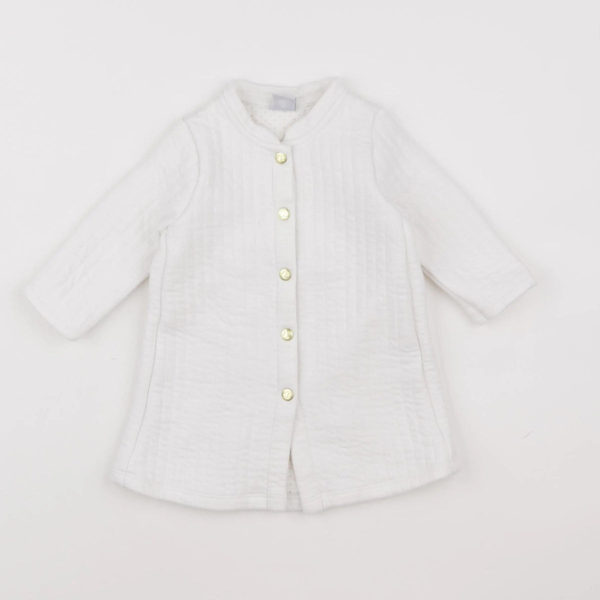 Petit Bateau - manteau blanc - 12 mois