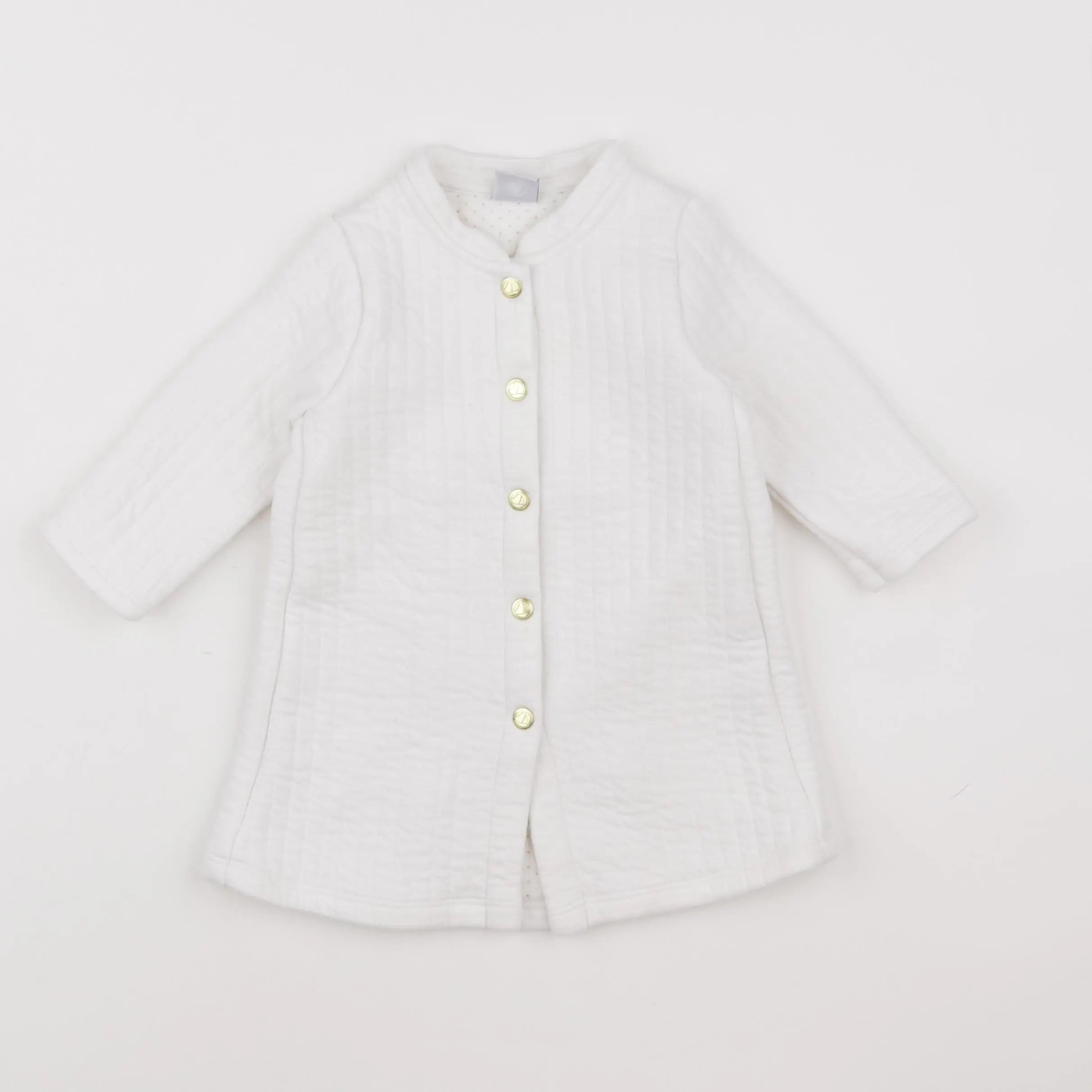 Petit Bateau - manteau blanc - 12 mois