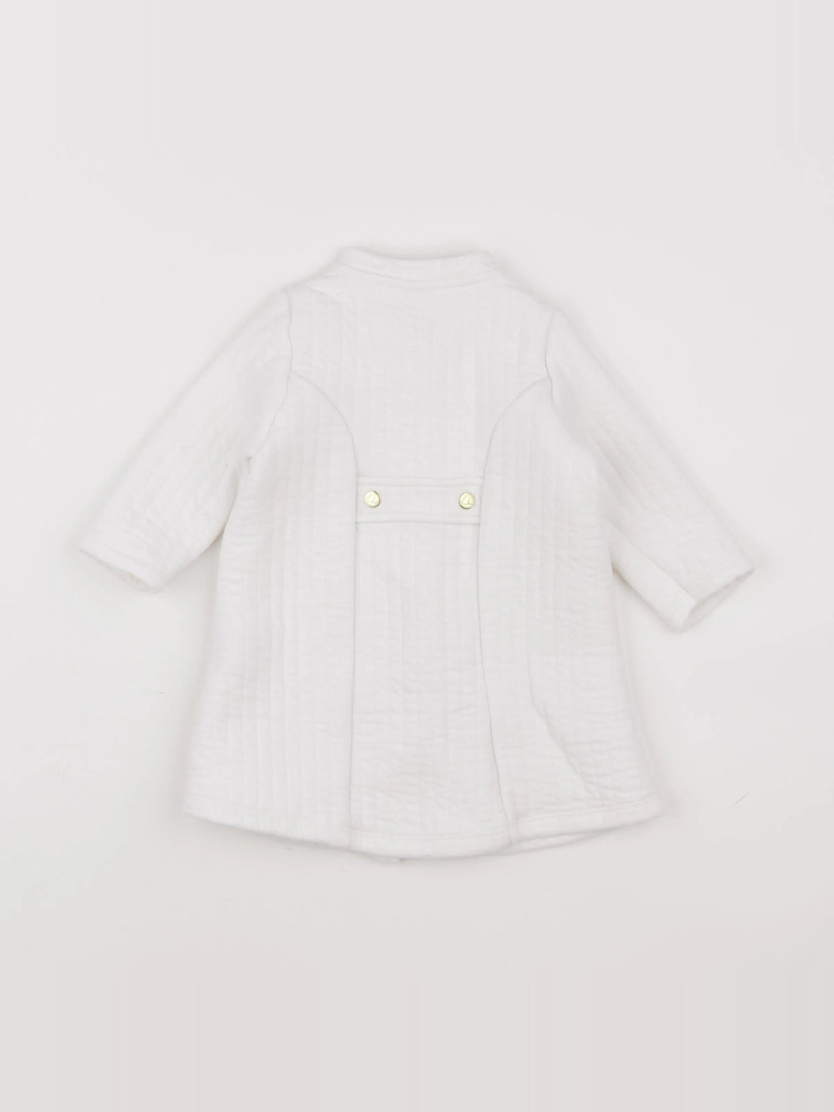 Petit Bateau - manteau blanc - 12 mois