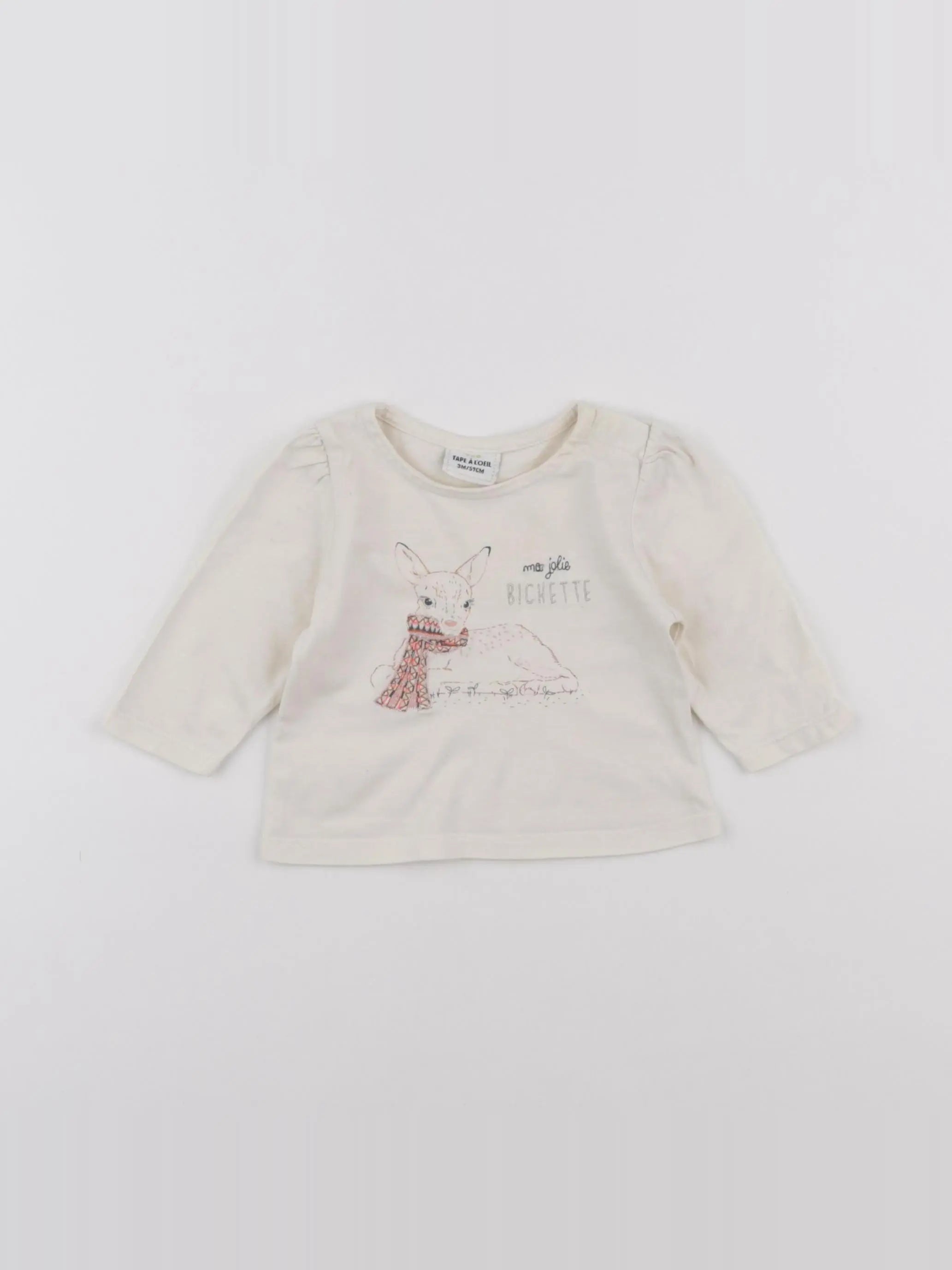 Tape à l'oeil - tee-shirt blanc - 3 mois