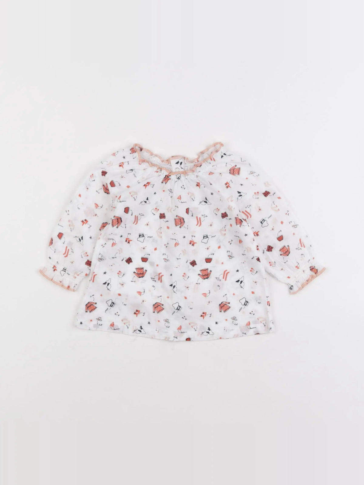 Vertbaudet - blouse multicolore - 6 mois