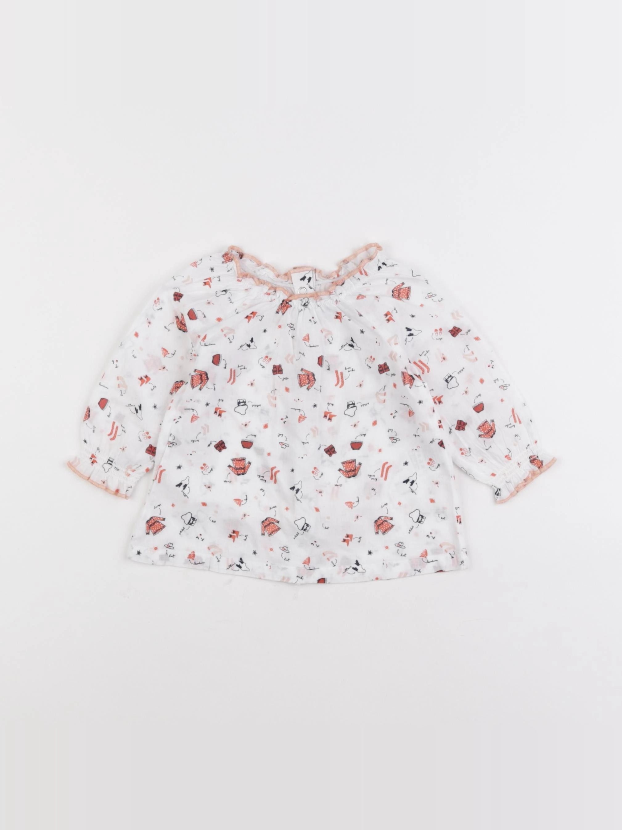 Vertbaudet - blouse multicolore - 6 mois