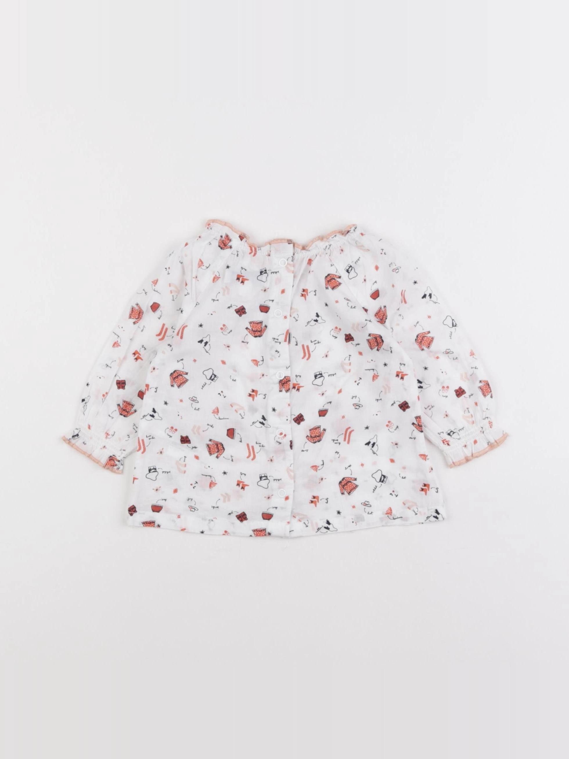 Vertbaudet - blouse multicolore - 6 mois