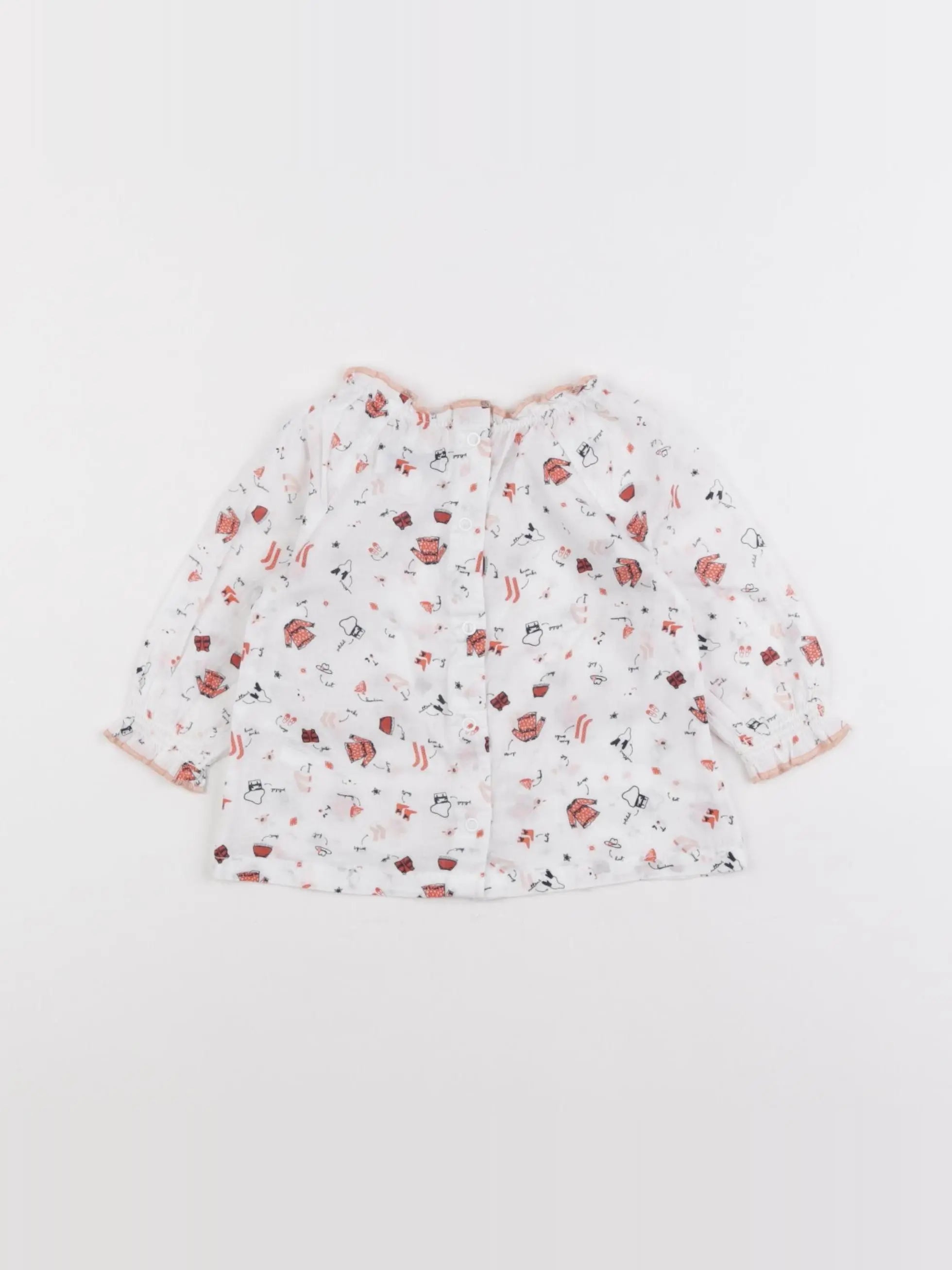 Vertbaudet - blouse multicolore - 6 mois