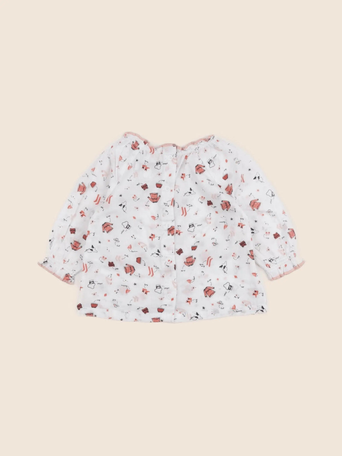 Vertbaudet - blouse multicolore - 6 mois