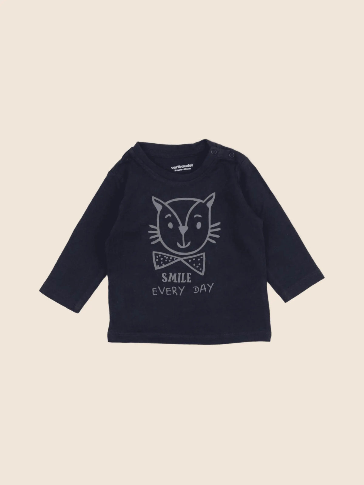 Vertbaudet - tee-shirt bleu - 3 mois
