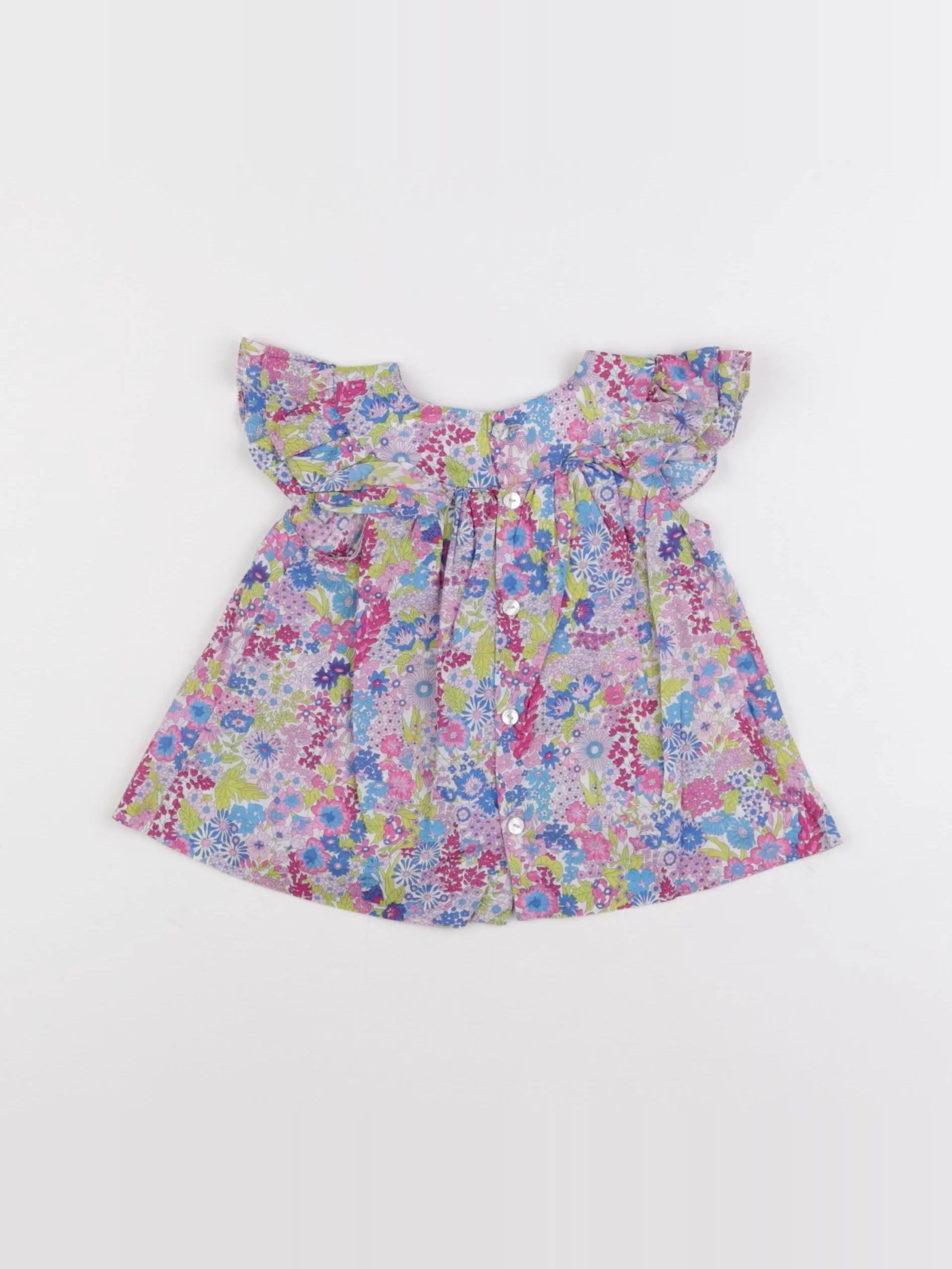 Jacadi - blouse liberty multicolore - 12 mois