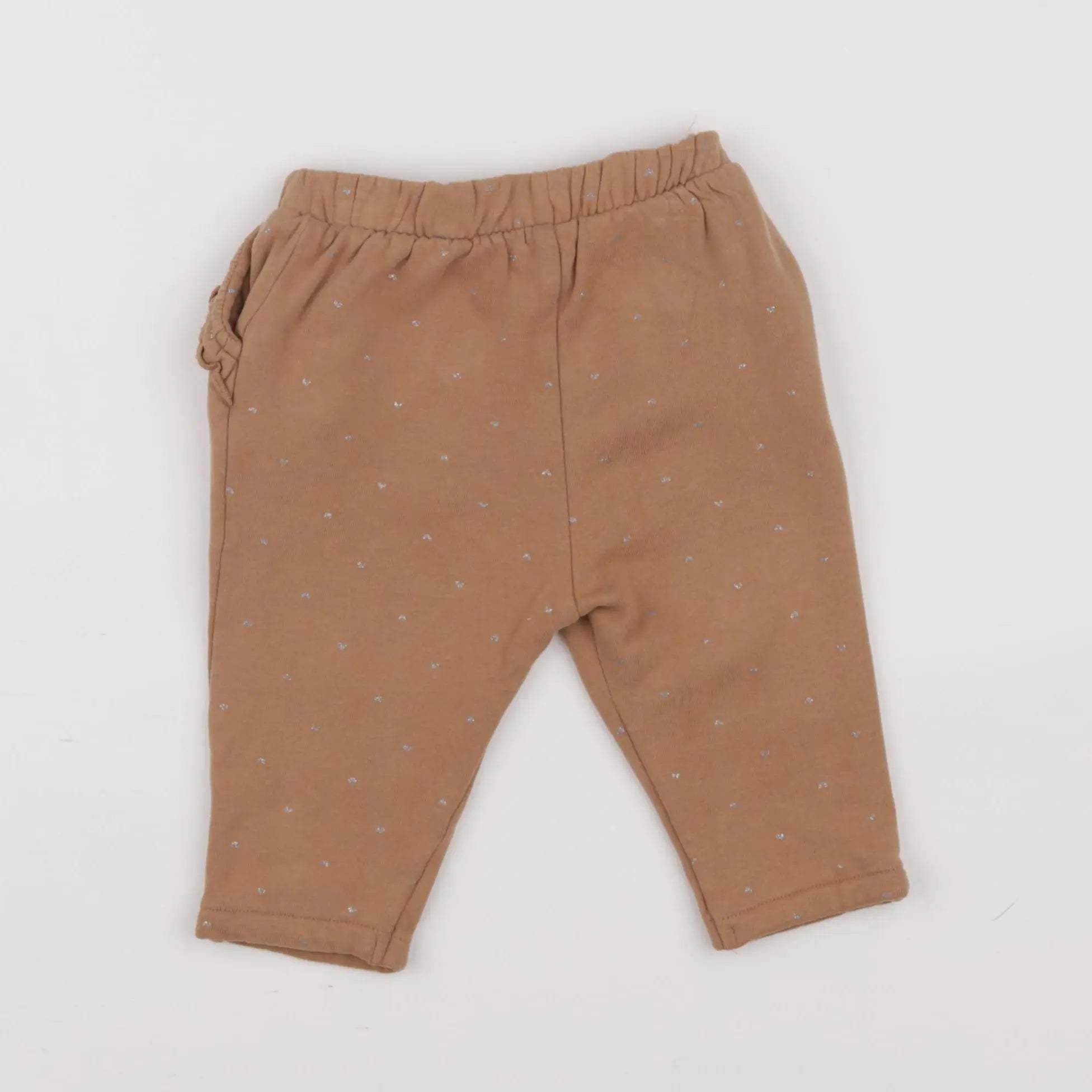 Vertbaudet - jogging marron, argent - 9 mois