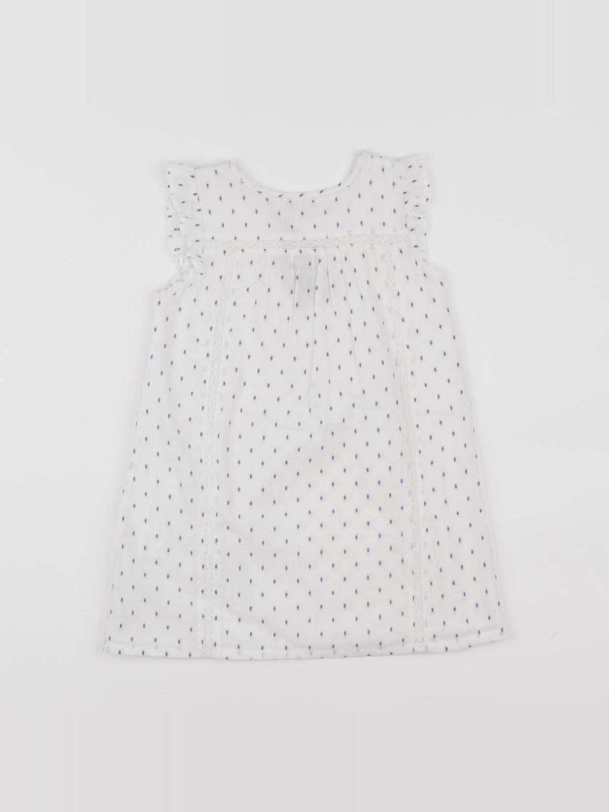 Marlot Paris - robe blanc, bleu - 2 ans