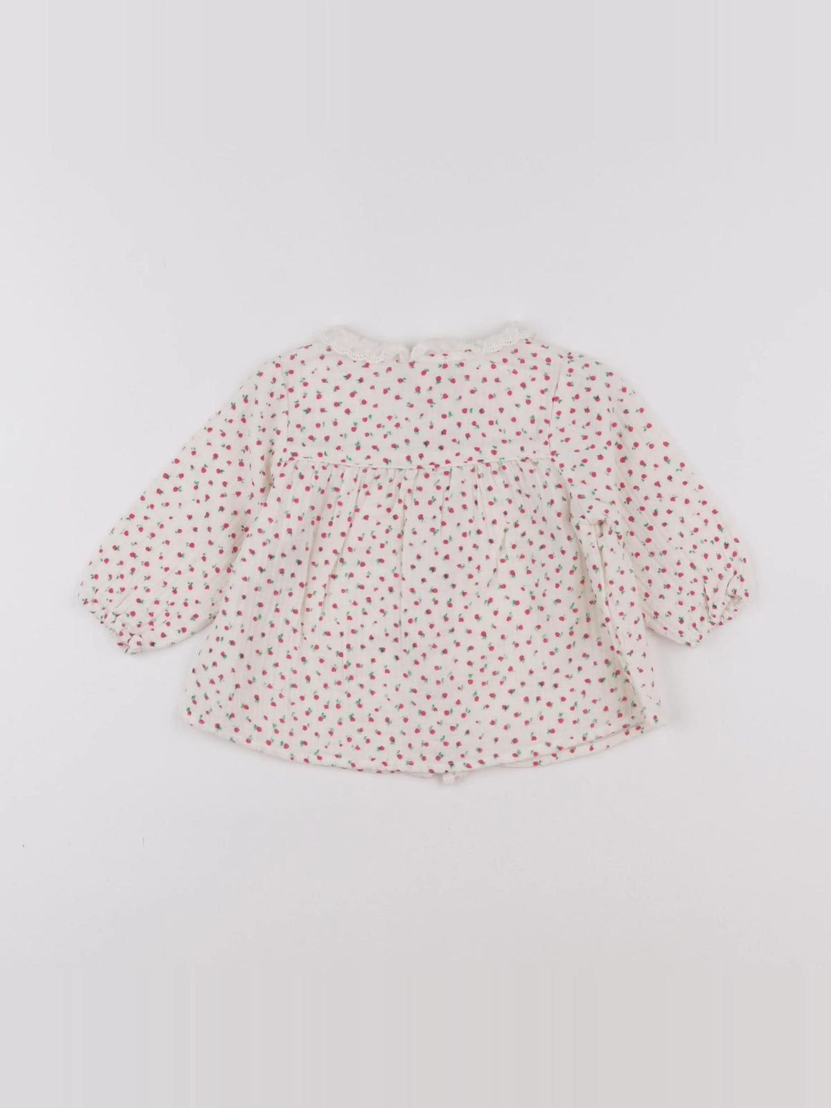 Bonton - blouse blanc, rouge - 6 mois