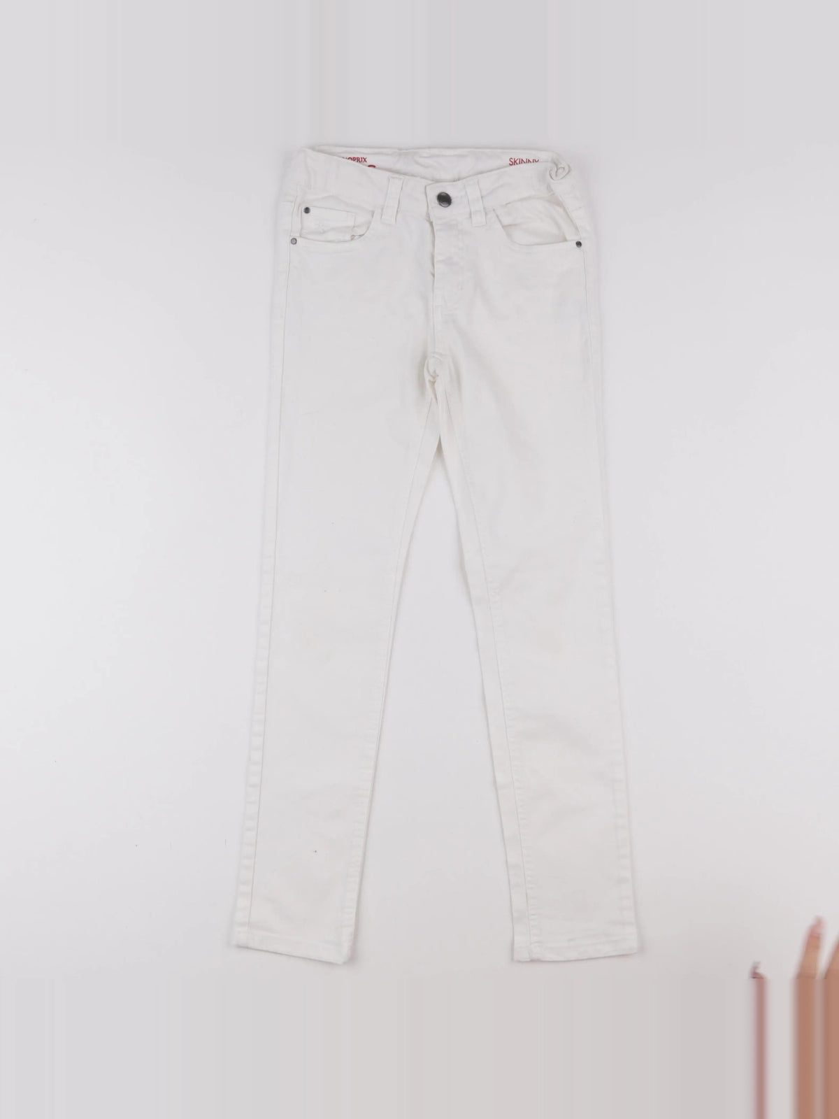 Monoprix - jean blanc - 8 ans