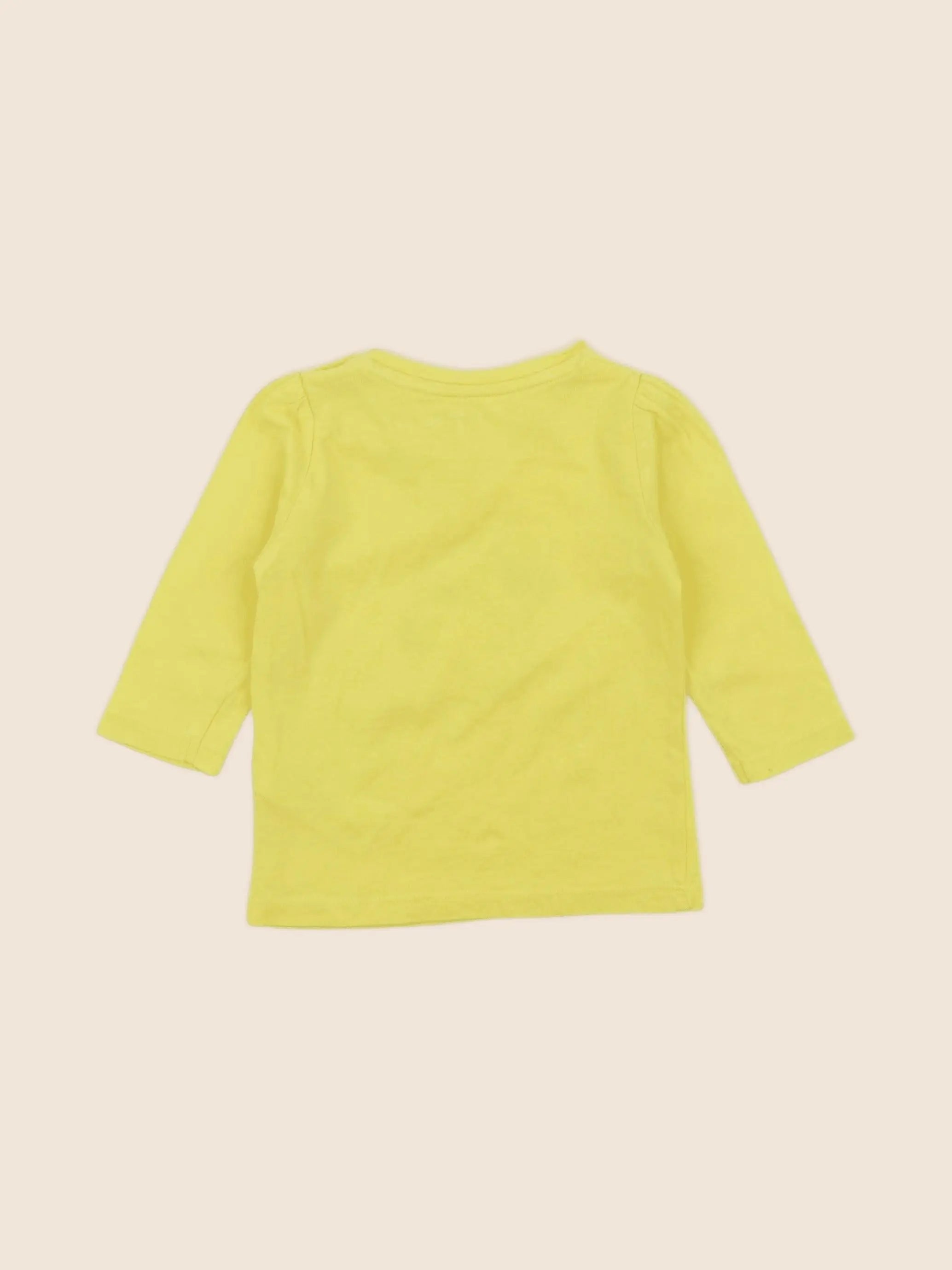 Vertbaudet - tee-shirt jaune - 6 mois