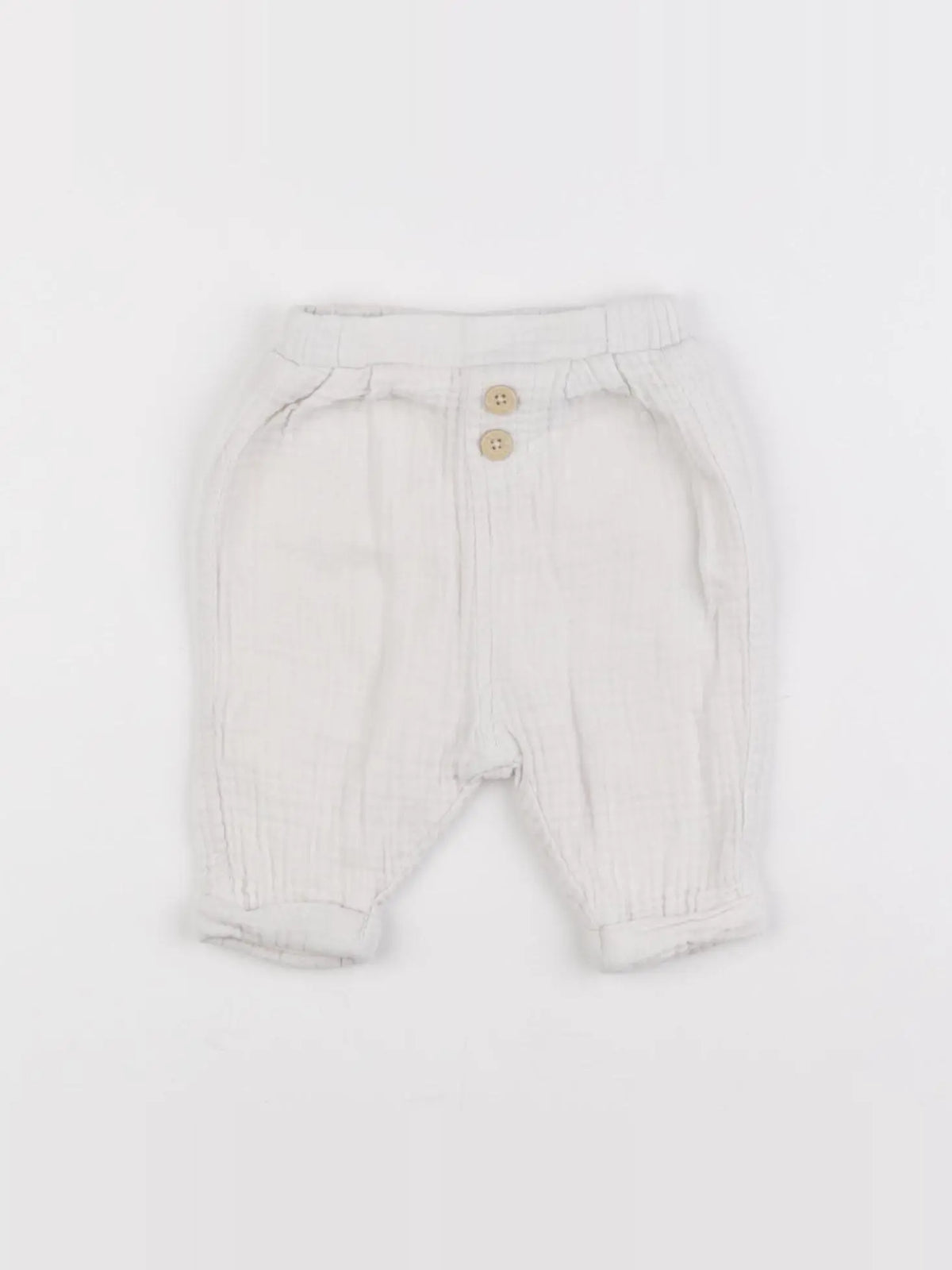 Vertbaudet - pantalon blanc - 1 mois