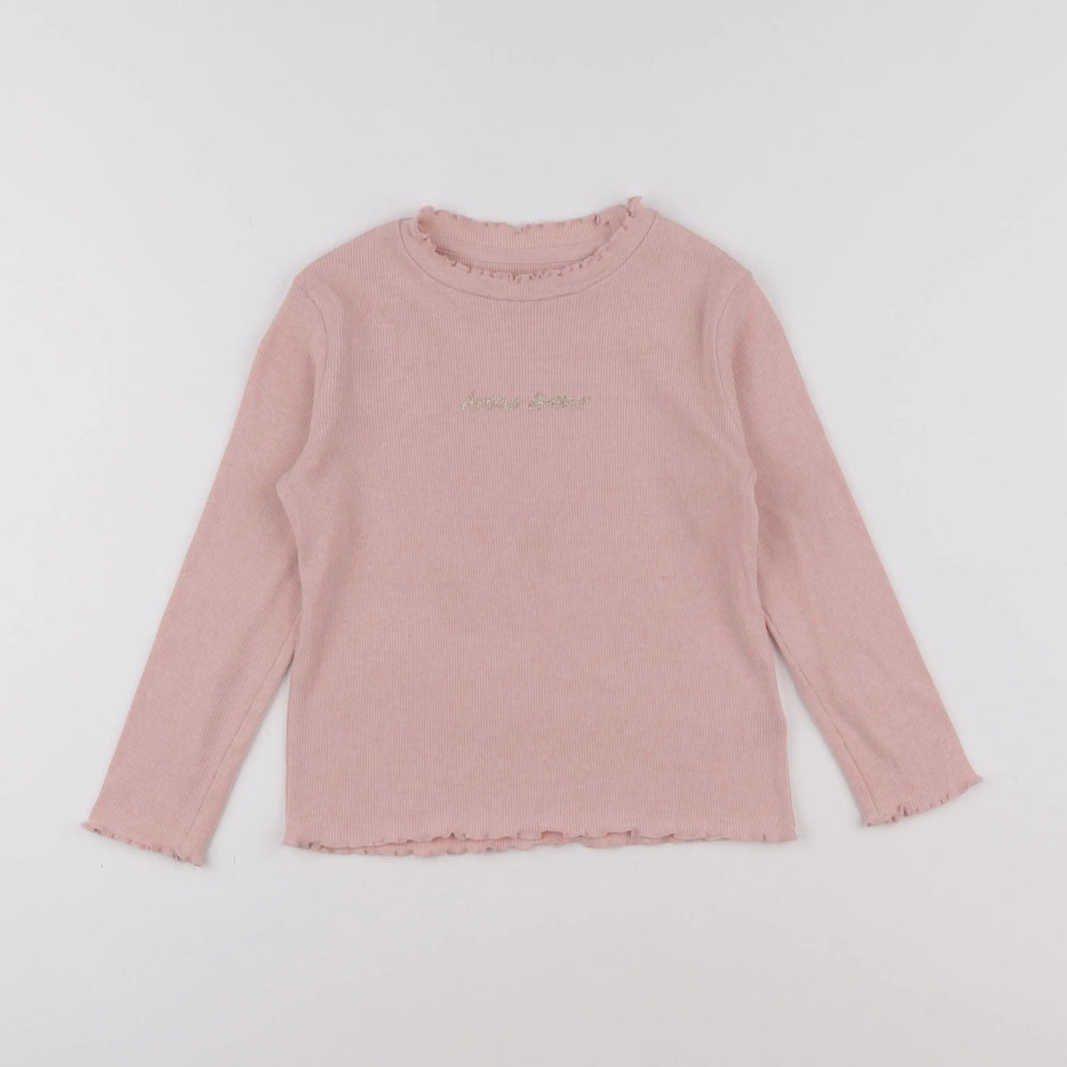 Vertbaudet - tee-shirt rose, or - 6 ans