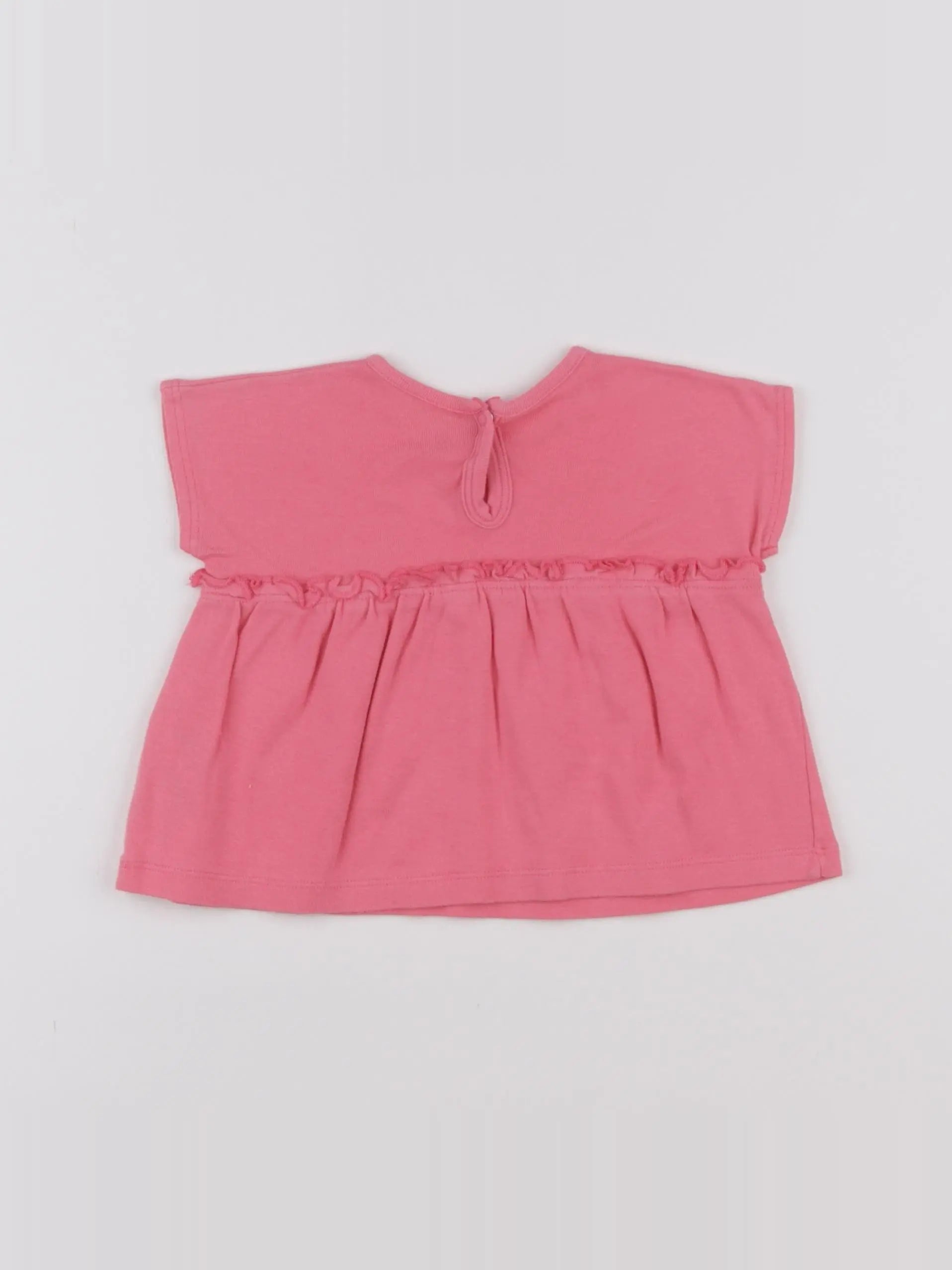 Petit Bateau - tee-shirt rose - 12 mois