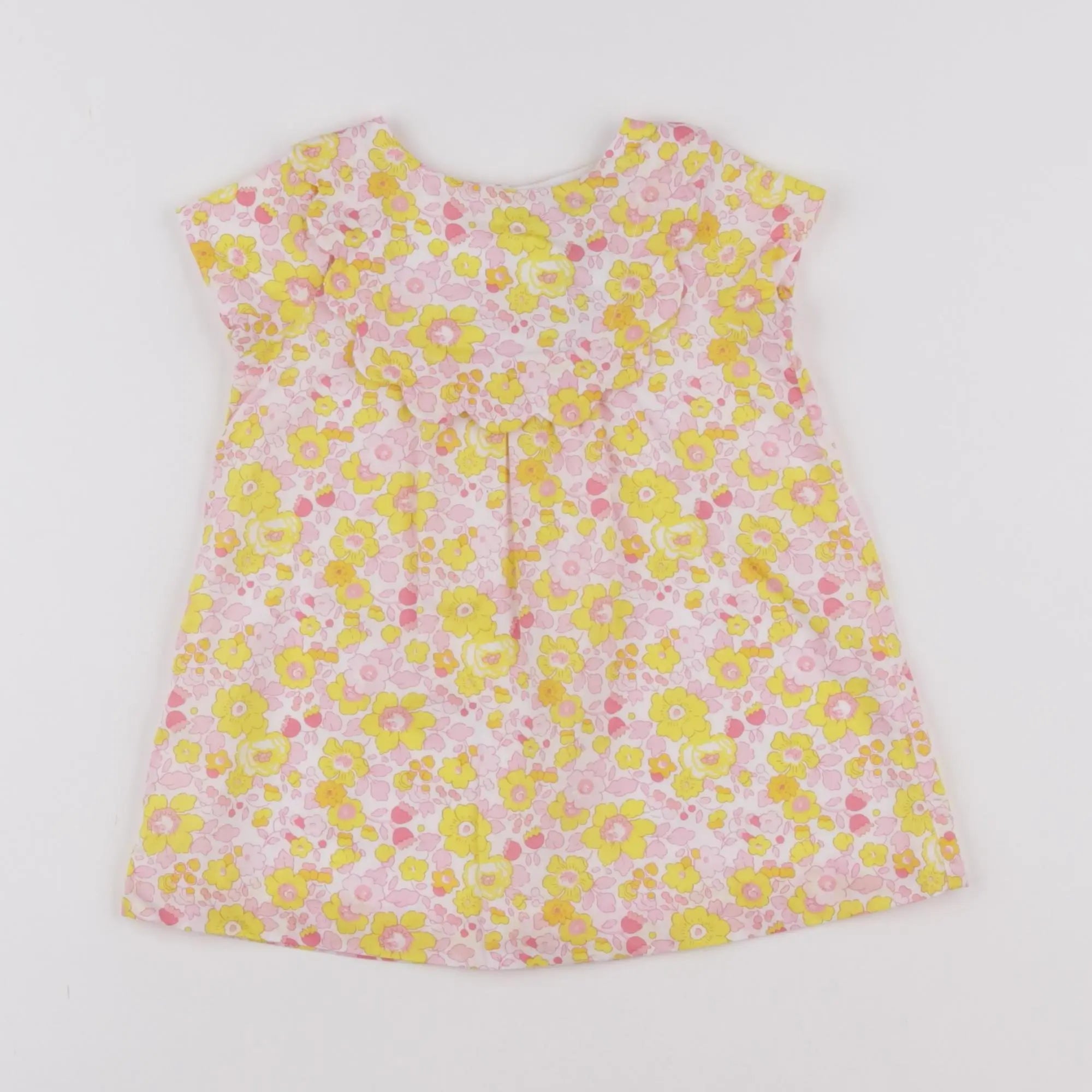 Jacadi - robe liberty jaune - 12 mois