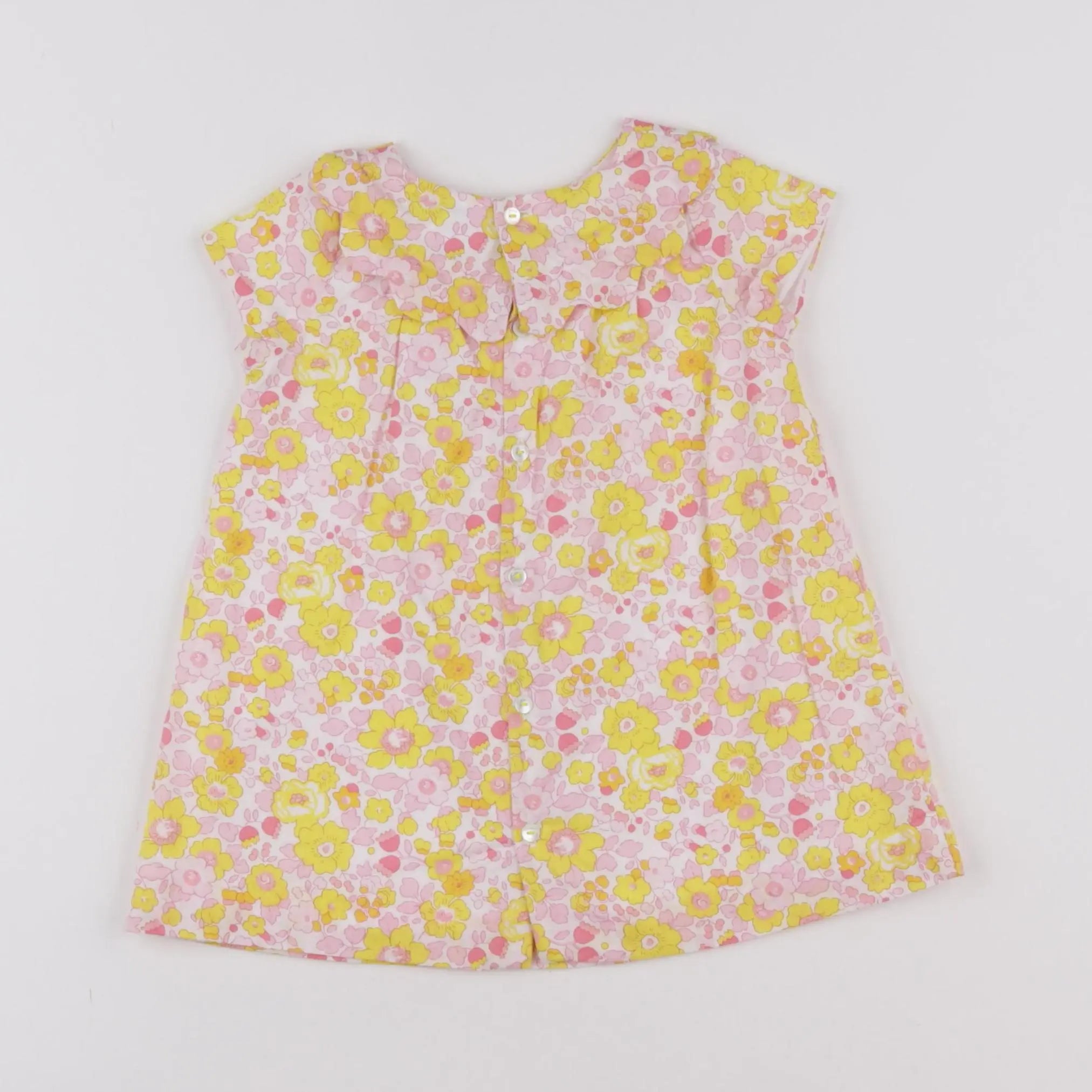Jacadi - robe liberty jaune - 12 mois