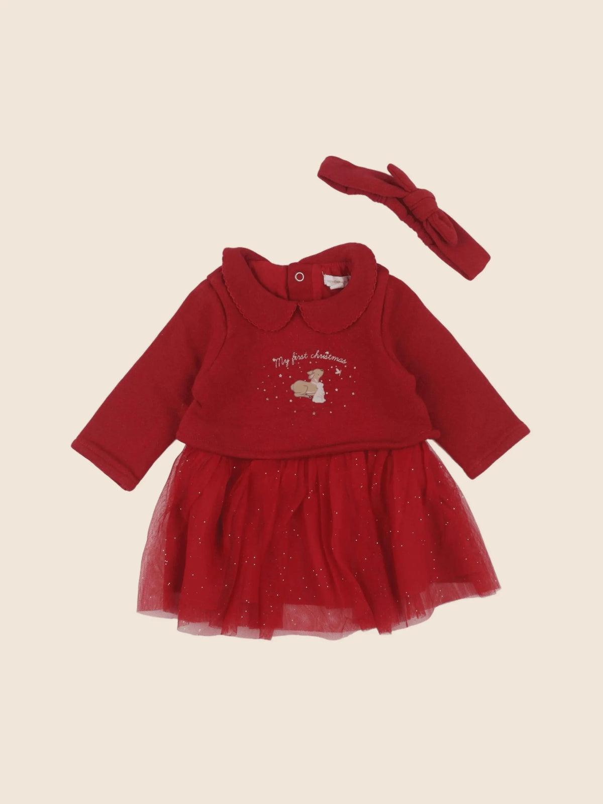 Vertbaudet - robe rouge - 3 mois