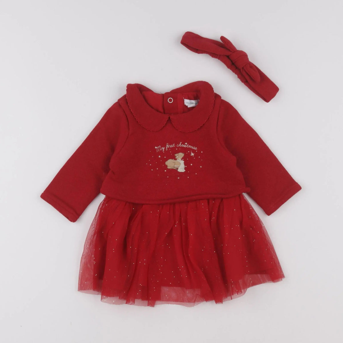 Vertbaudet - robe rouge - 3 mois