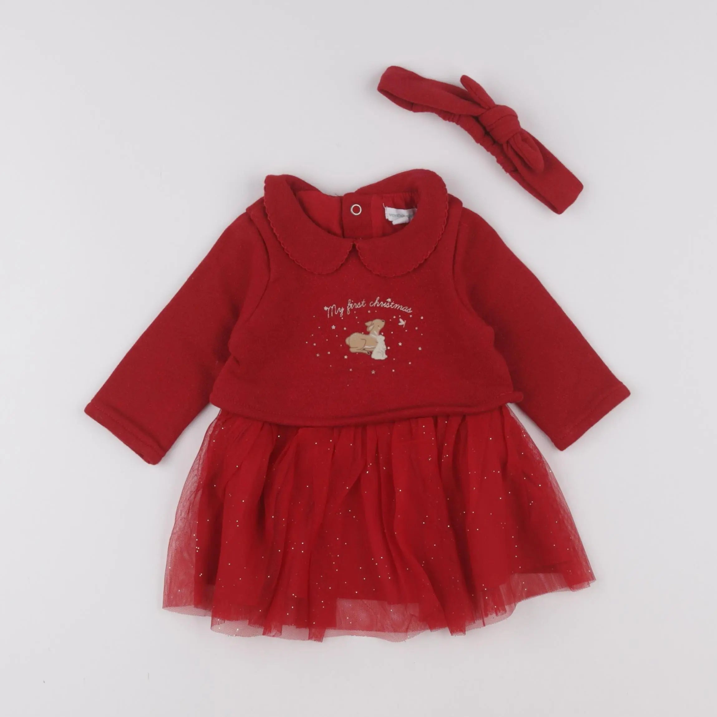 Vertbaudet - robe rouge - 3 mois