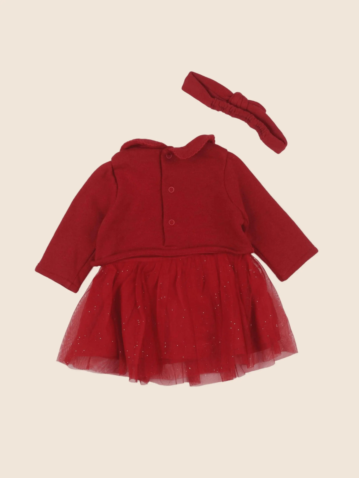 Vertbaudet - robe rouge - 3 mois