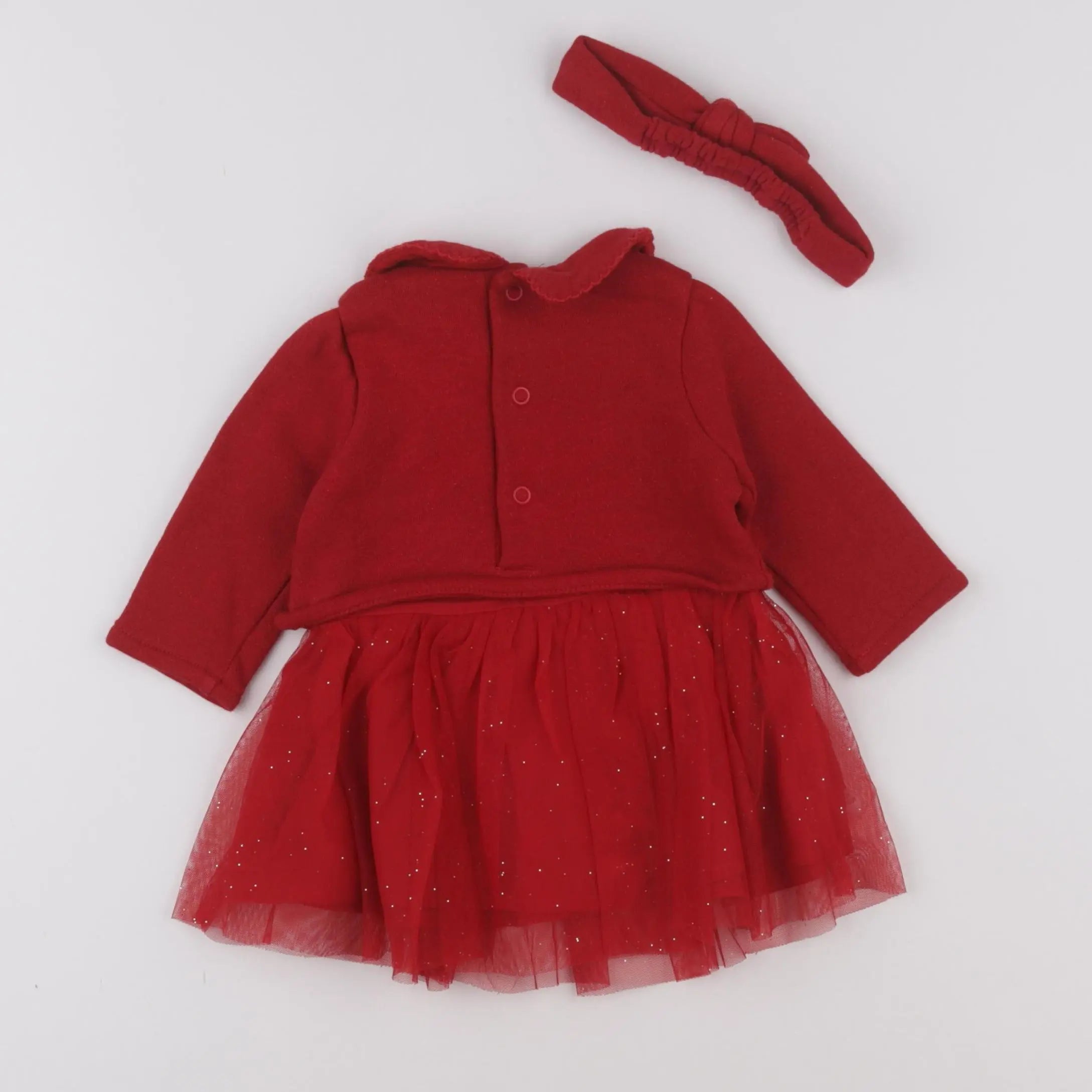 Vertbaudet - robe rouge - 3 mois